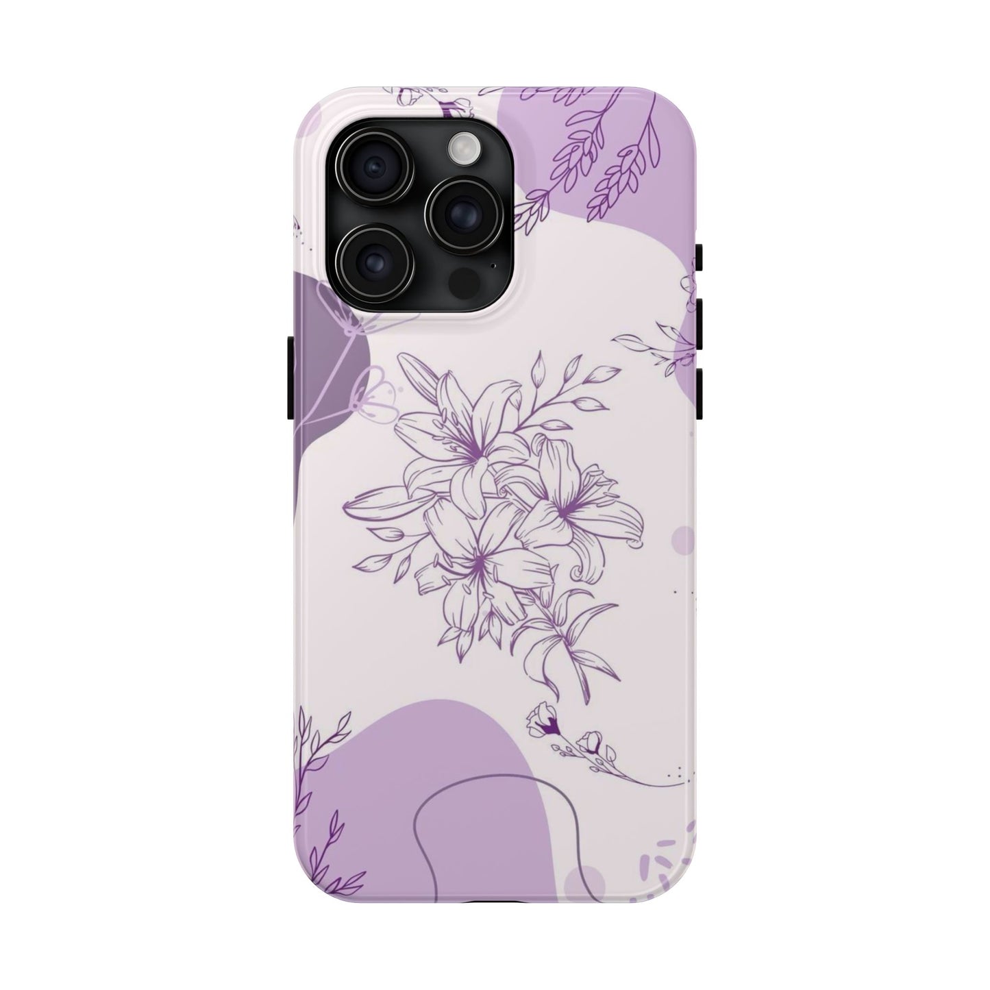 Stylish Floral Tough Phone Cases - Durable Floral Design for Women, Gift for Her, Phone Protection, Nature-Inspired Tech Accessories