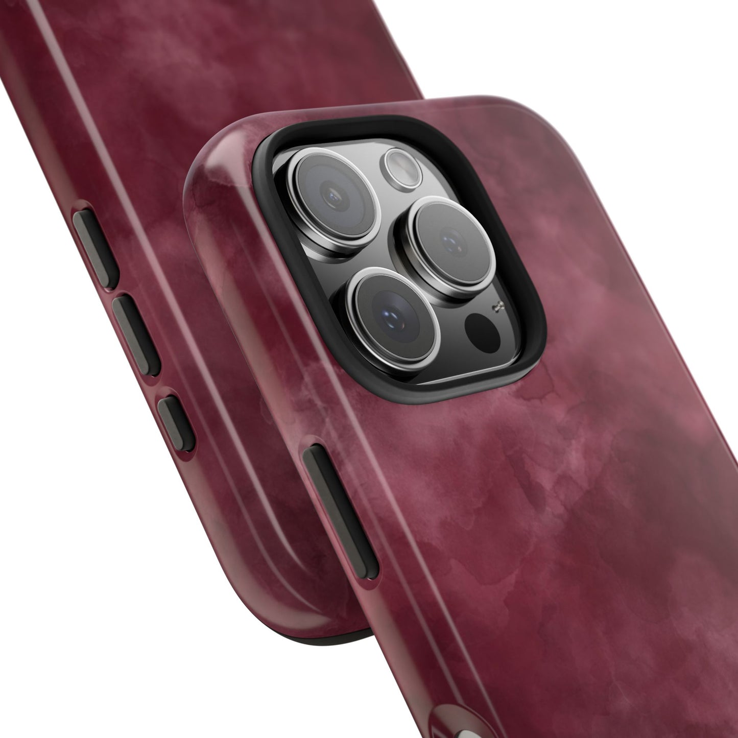 Elegant Burgundy Tough Phone Cases, Stylish Phone Cover, Durable Phone Protector, Unique Gift, Trendy Tech Accessories