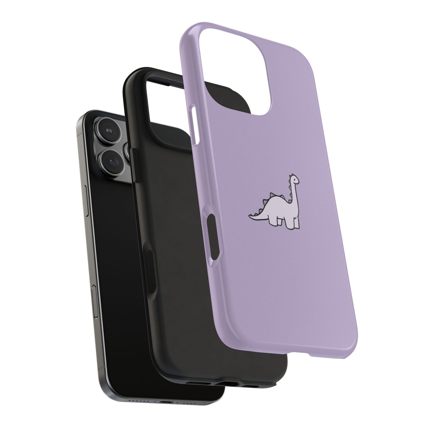Cute Dinosaur Tough Phone Cases, Kid-Friendly Phone Covers, Dinosaur Gifts for Kids, Purple Phone Accessories, Durable Cases
