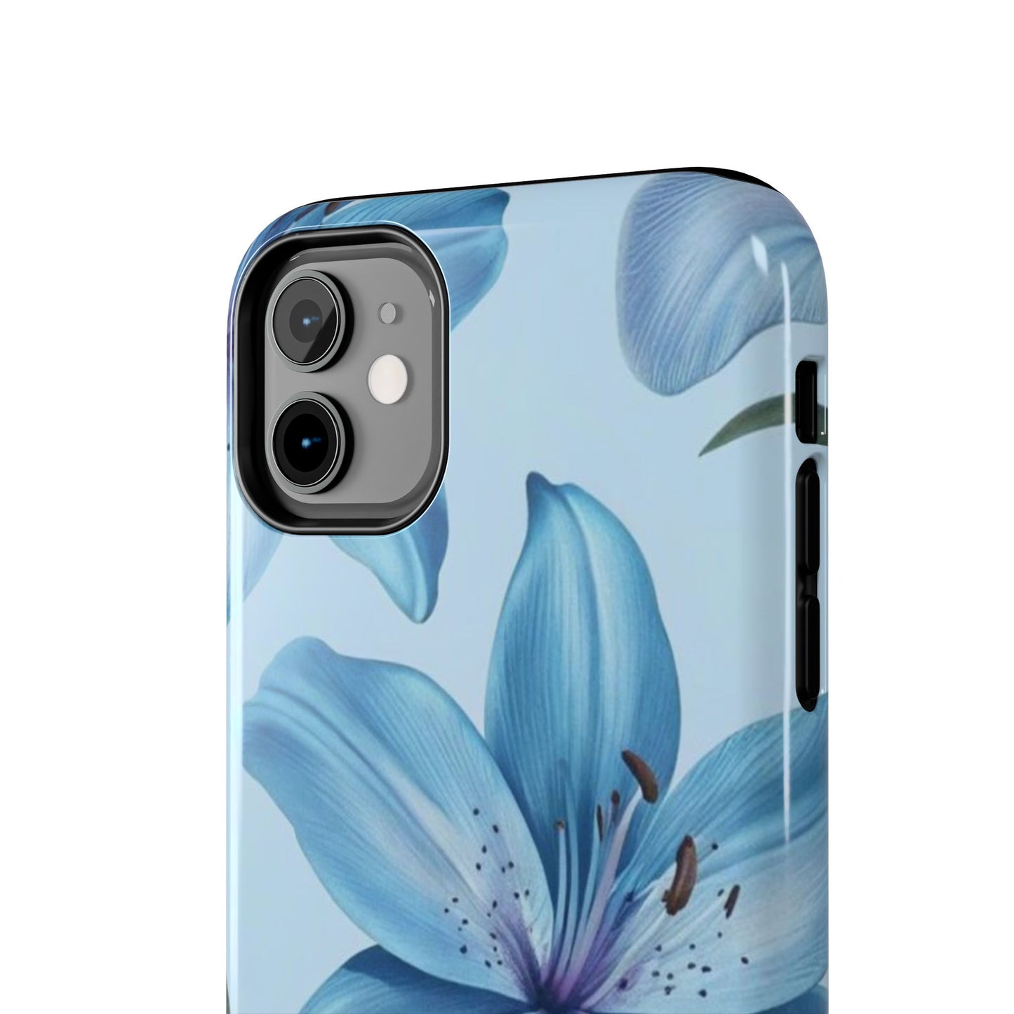 Blue Floral Tough Phone Cases, Floral Phone Cover, Gift for Her, Summer Aesthetic, Smartphone Protector, Durable Case