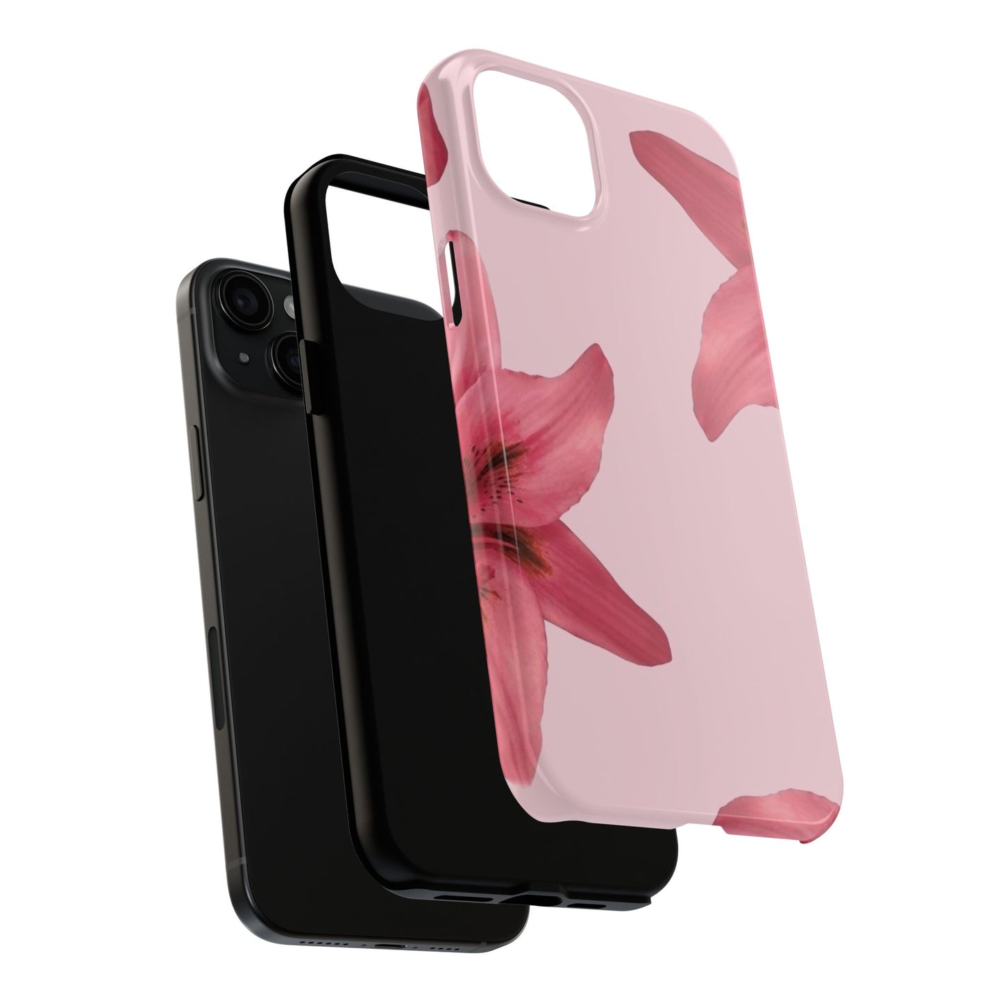 Stylish Floral Phone Case - Tough & Durable, Pink Lily Design, Perfect for Flower Lovers, Gift for Her, Seasonal Accessory, Phone Protection