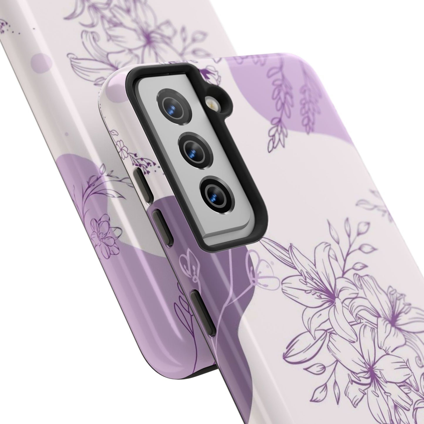 Stylish Floral Tough Phone Cases - Durable Floral Design for Women, Gift for Her, Phone Protection, Nature-Inspired Tech Accessories