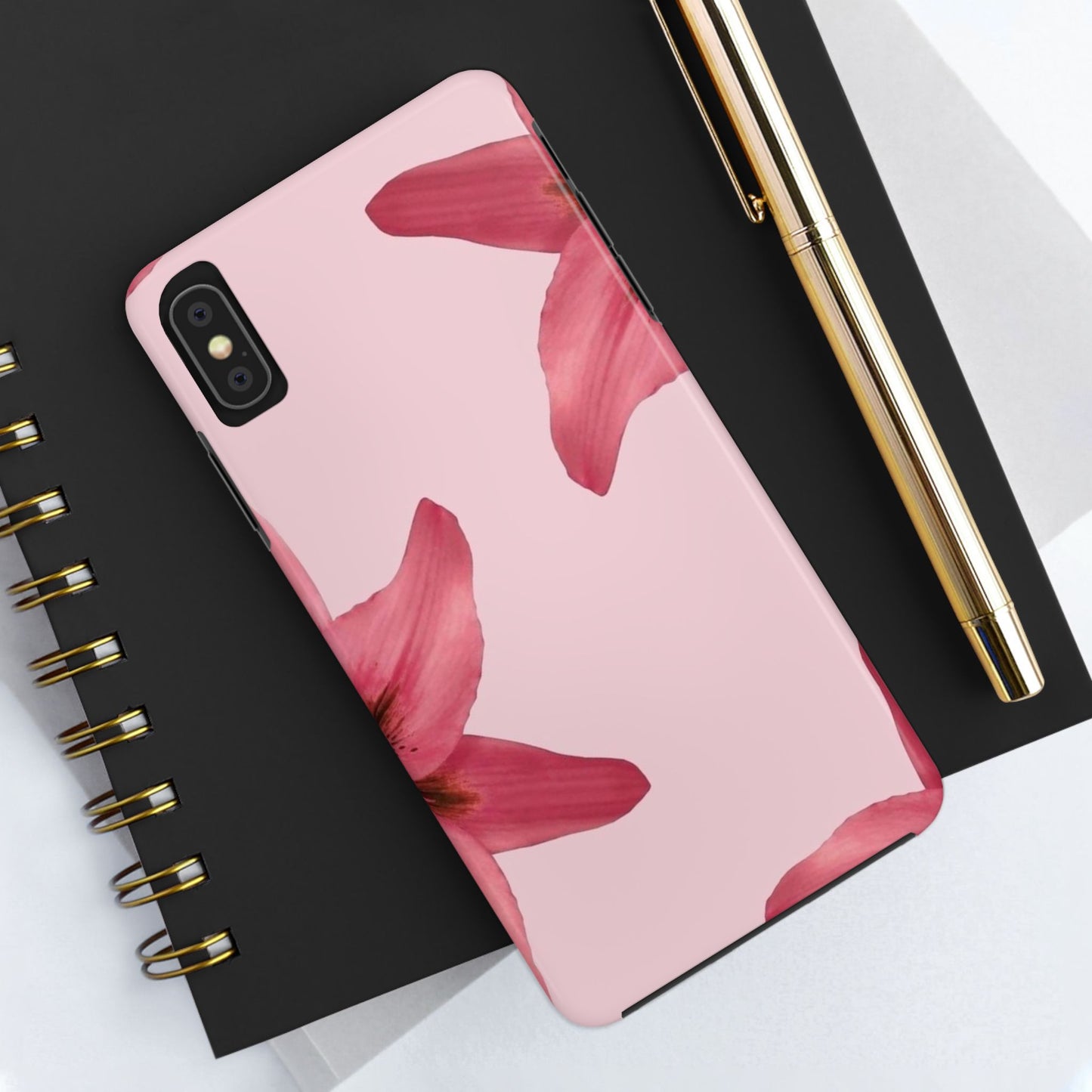 Stylish Floral Phone Case - Tough & Durable, Pink Lily Design, Perfect for Flower Lovers, Gift for Her, Seasonal Accessory, Phone Protection