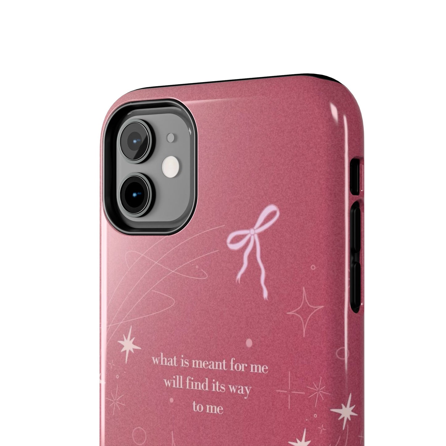 Inspirational Tough Phone Cases - Pink with Stars, Sturdy Protection, Gifts for Her, Motivational Quotes, Everyday Use