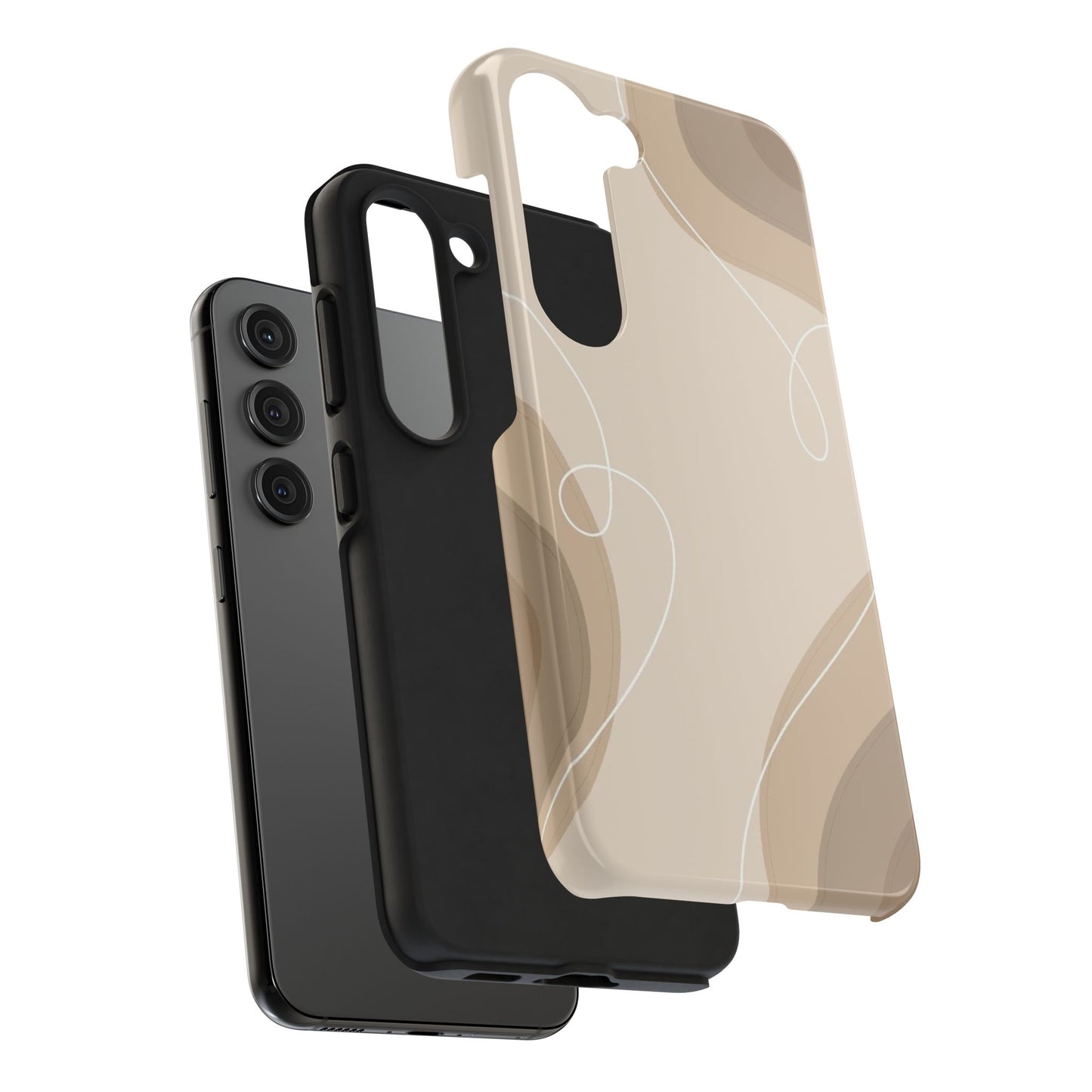 Abstract Wave Tough Phone Cases, Modern Phone Covers, Stylish Protective Cases, Gift for Her, Minimalist Design