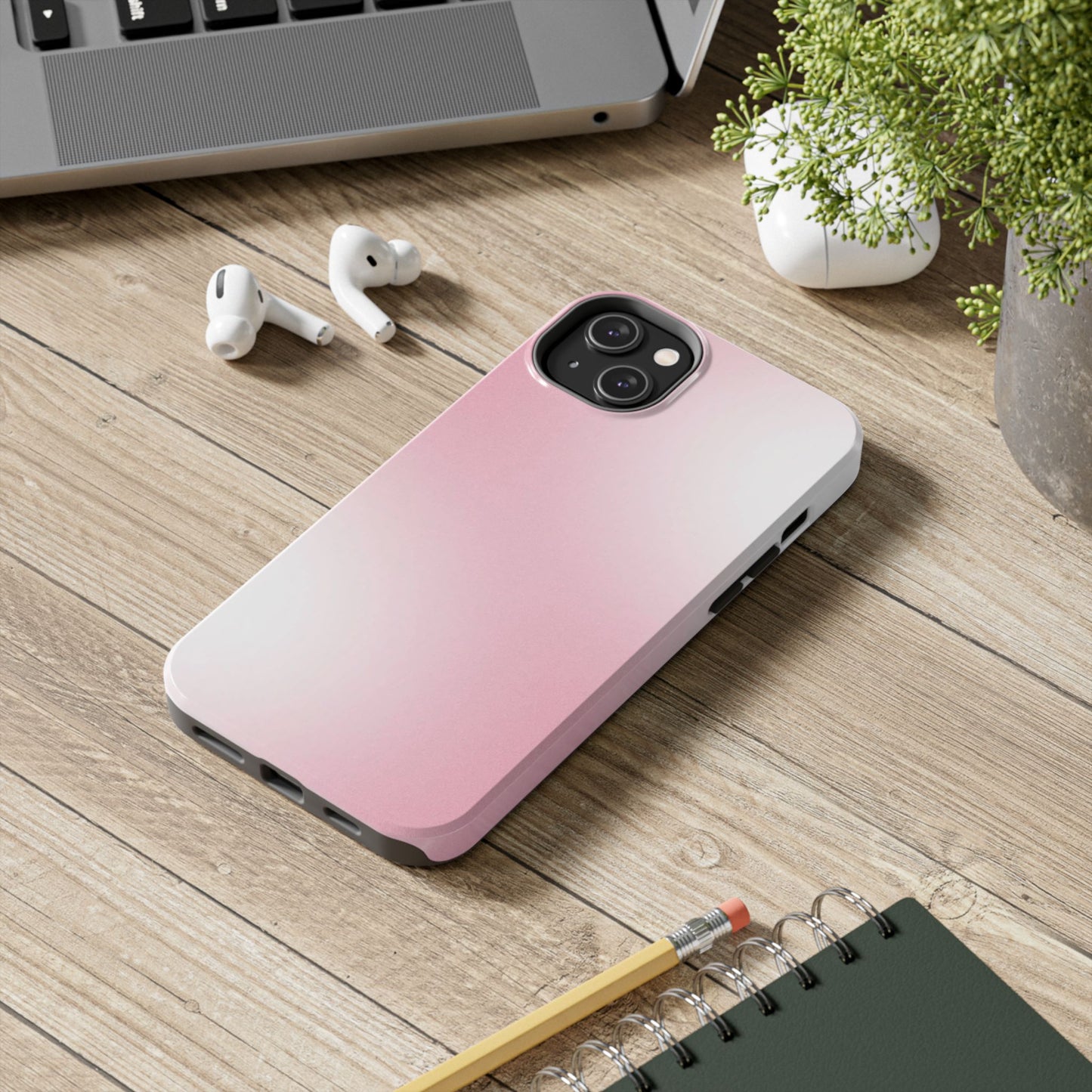 Stylish Tough Phone Cases, Durable Phone Covers, Pink Gradient Phone Case, Gift for Her, Trendy Phone Accessories