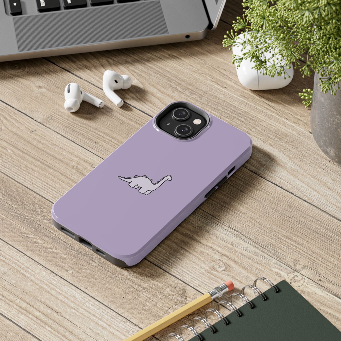 Cute Dinosaur Tough Phone Cases, Kid-Friendly Phone Covers, Dinosaur Gifts for Kids, Purple Phone Accessories, Durable Cases
