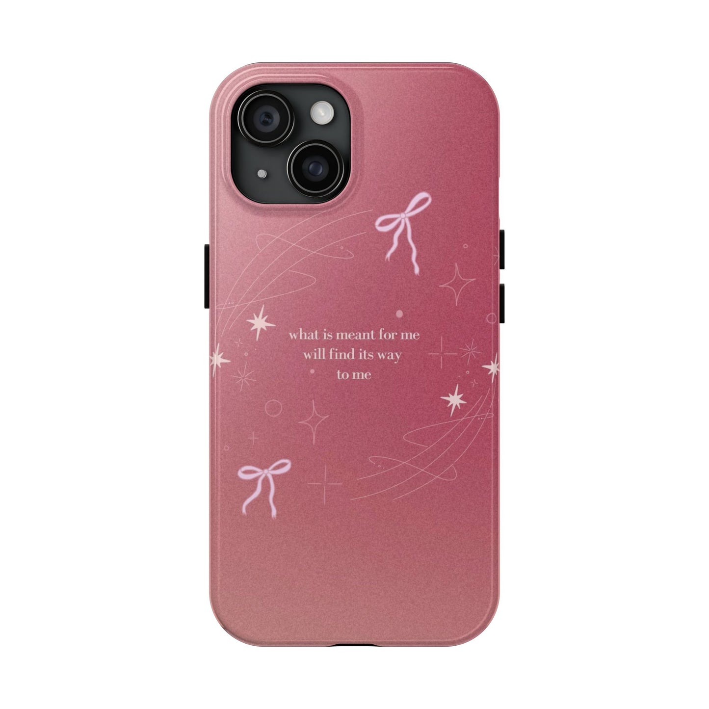 Inspirational Tough Phone Cases - Pink with Stars, Sturdy Protection, Gifts for Her, Motivational Quotes, Everyday Use