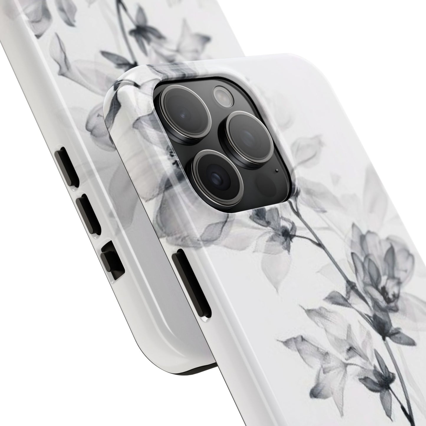 Elegant Floral Tough Phone Cases, Durable Phone Cover, Gift for Her, Protective Case, Floral Design, Stylish Accessory
