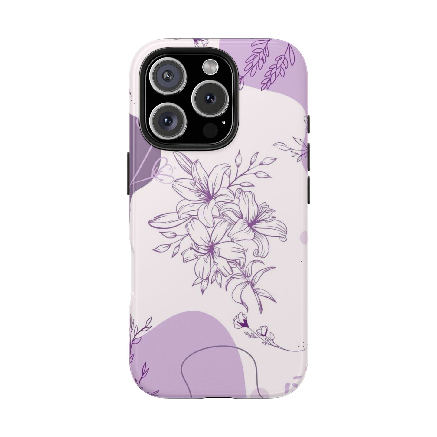 Stylish Floral Tough Phone Cases - Durable Floral Design for Women, Gift for Her, Phone Protection, Nature-Inspired Tech Accessories