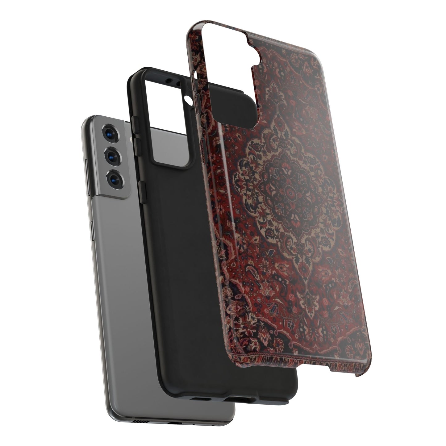 Bohemian Rug Pattern Tough Phone Case, Boho Chic Accessory, Stylish Phone Protection, Unique Gift Idea, Trendy Tech Gear