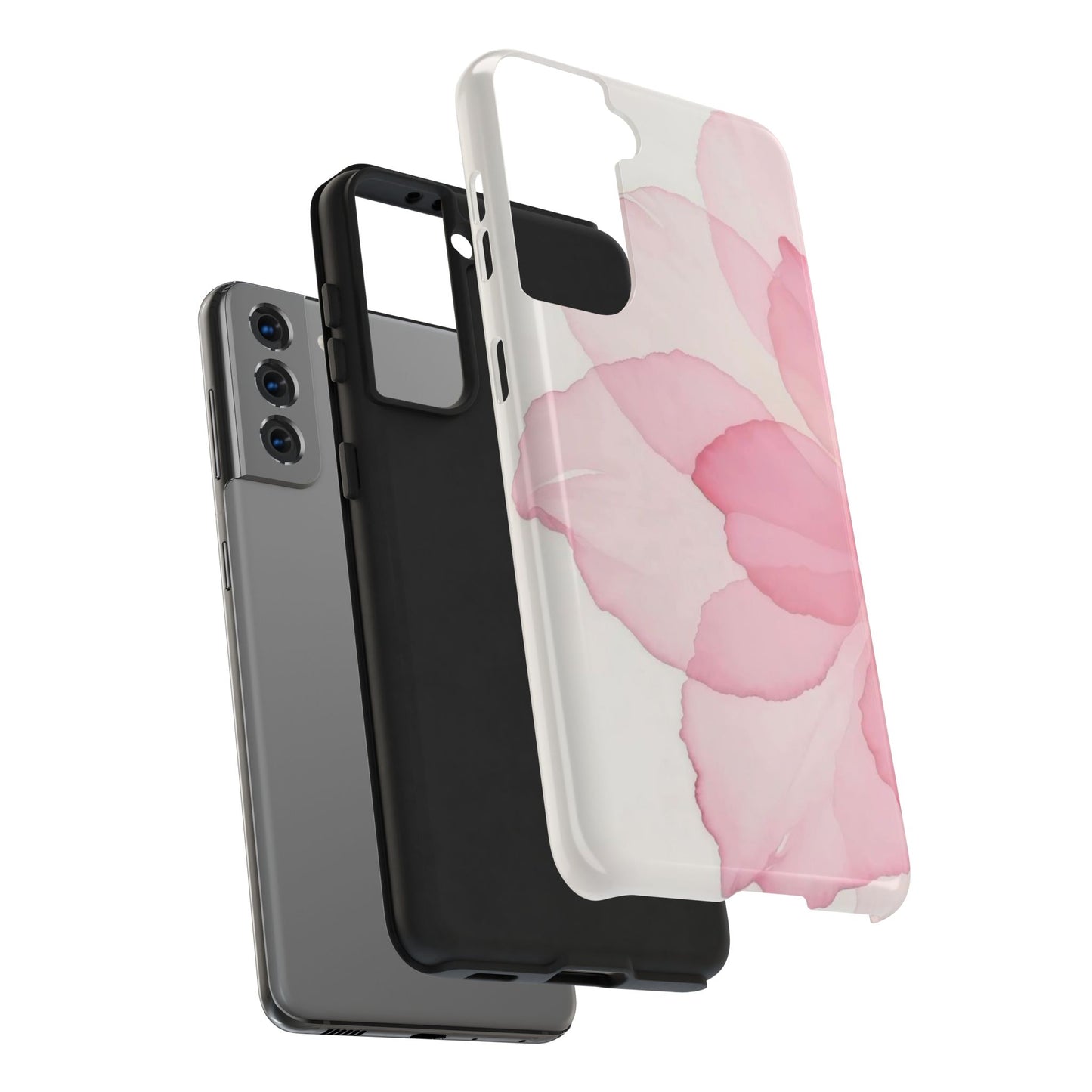 Floral Tough Phone Cases, Durable Phone Cover, Pink Flower Design, Gift for Her, Elegant Phone Accessory, Protect Your Phone