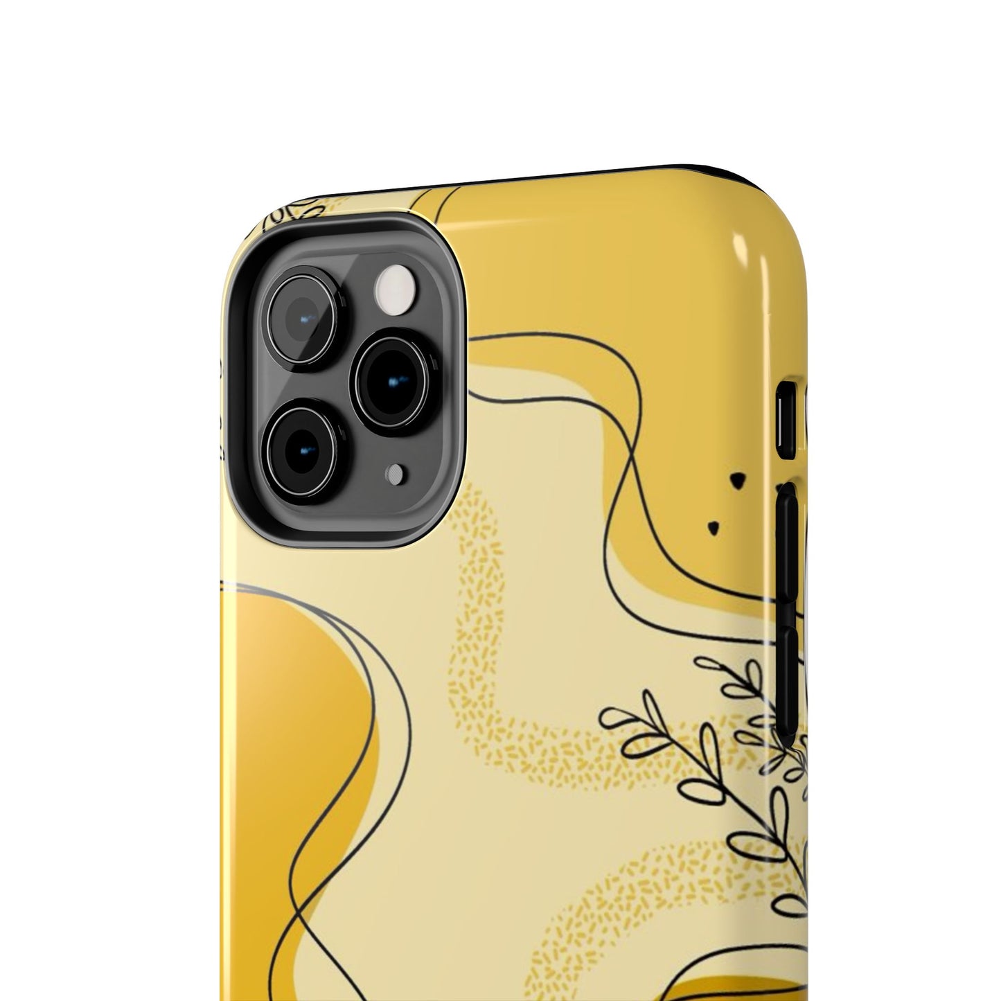 Artistic Yellow Phone Case, Tough Phone Protection, Modern Design, Gifts for Her, Phone Accessories, Unique Cell Phone Cover