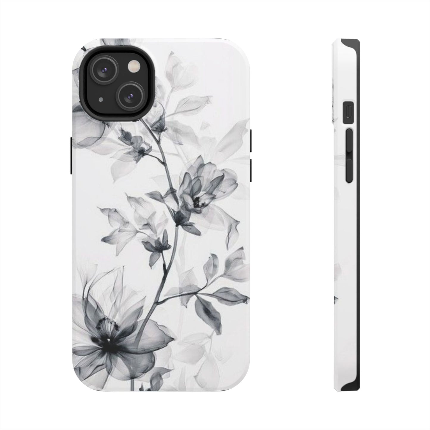 Elegant Floral Tough Phone Cases, Durable Phone Cover, Gift for Her, Protective Case, Floral Design, Stylish Accessory