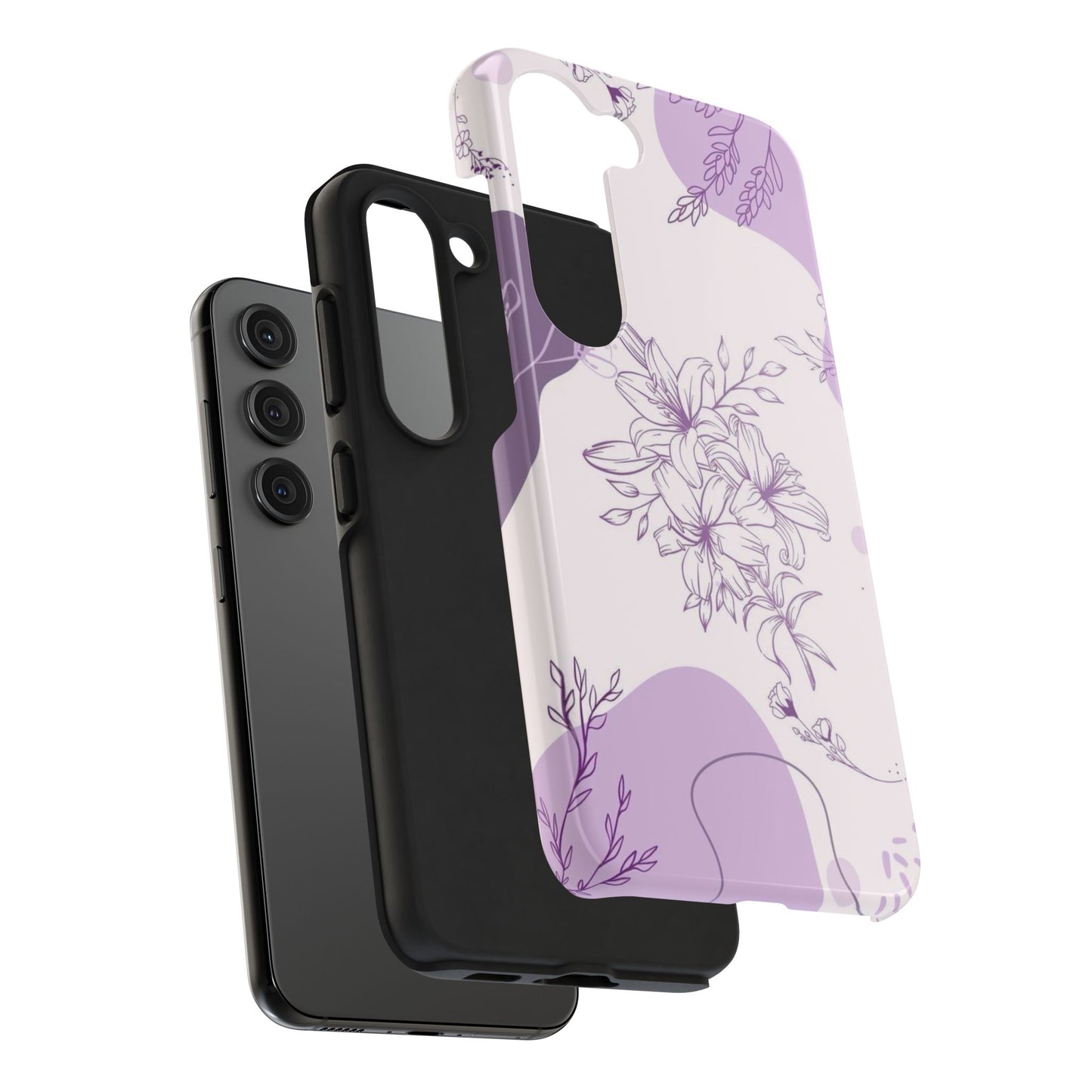 Stylish Floral Tough Phone Cases - Durable Floral Design for Women, Gift for Her, Phone Protection, Nature-Inspired Tech Accessories