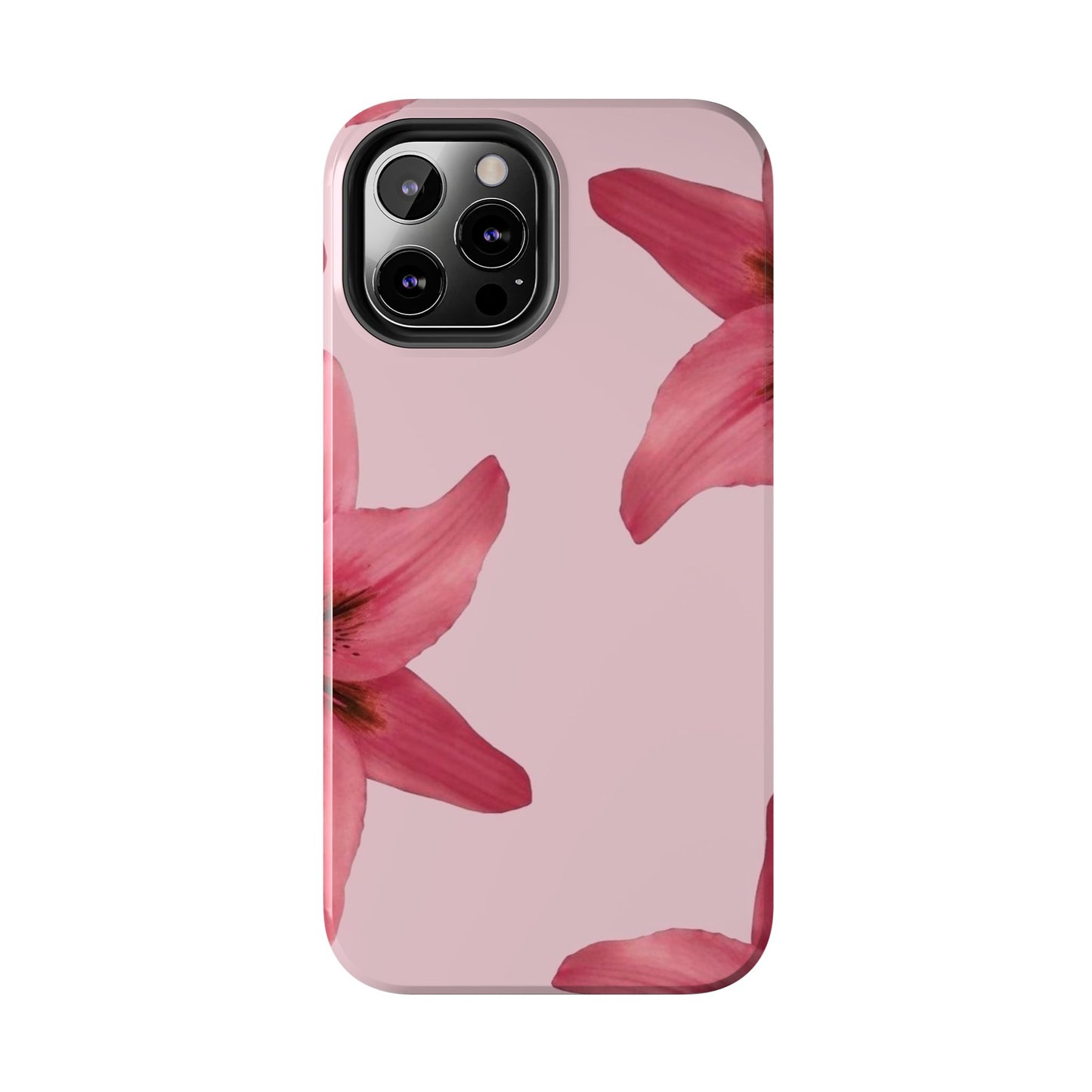 Stylish Floral Phone Case - Tough & Durable, Pink Lily Design, Perfect for Flower Lovers, Gift for Her, Seasonal Accessory, Phone Protection