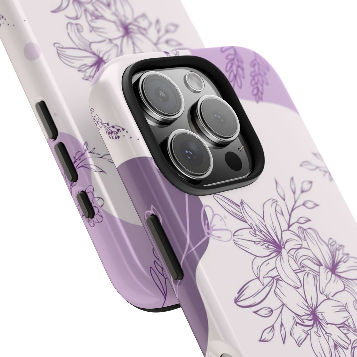 Stylish Floral Tough Phone Cases - Durable Floral Design for Women, Gift for Her, Phone Protection, Nature-Inspired Tech Accessories