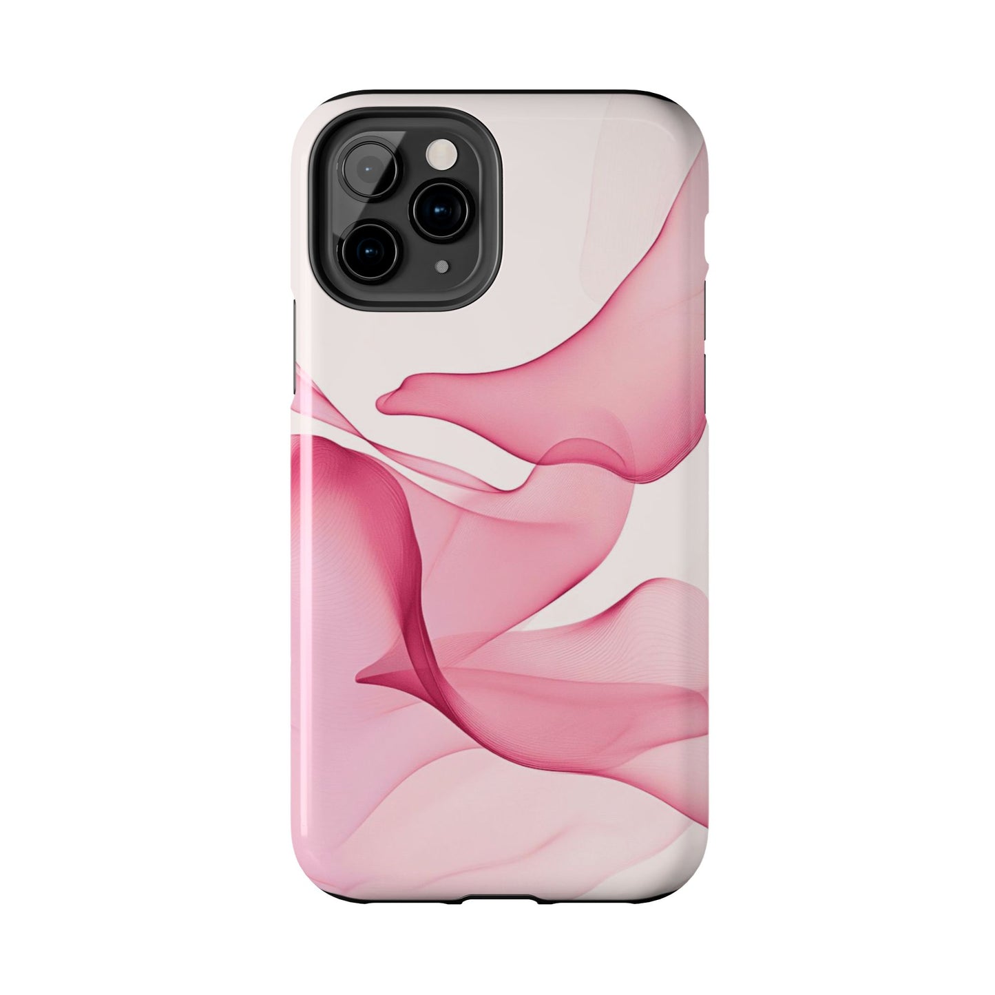 Elegant Tough Phone Cases | Stylish Shockproof Covers for Women | Trendy Gift for Birthdays, Holidays, or Any Occasion, Pink Flow Design