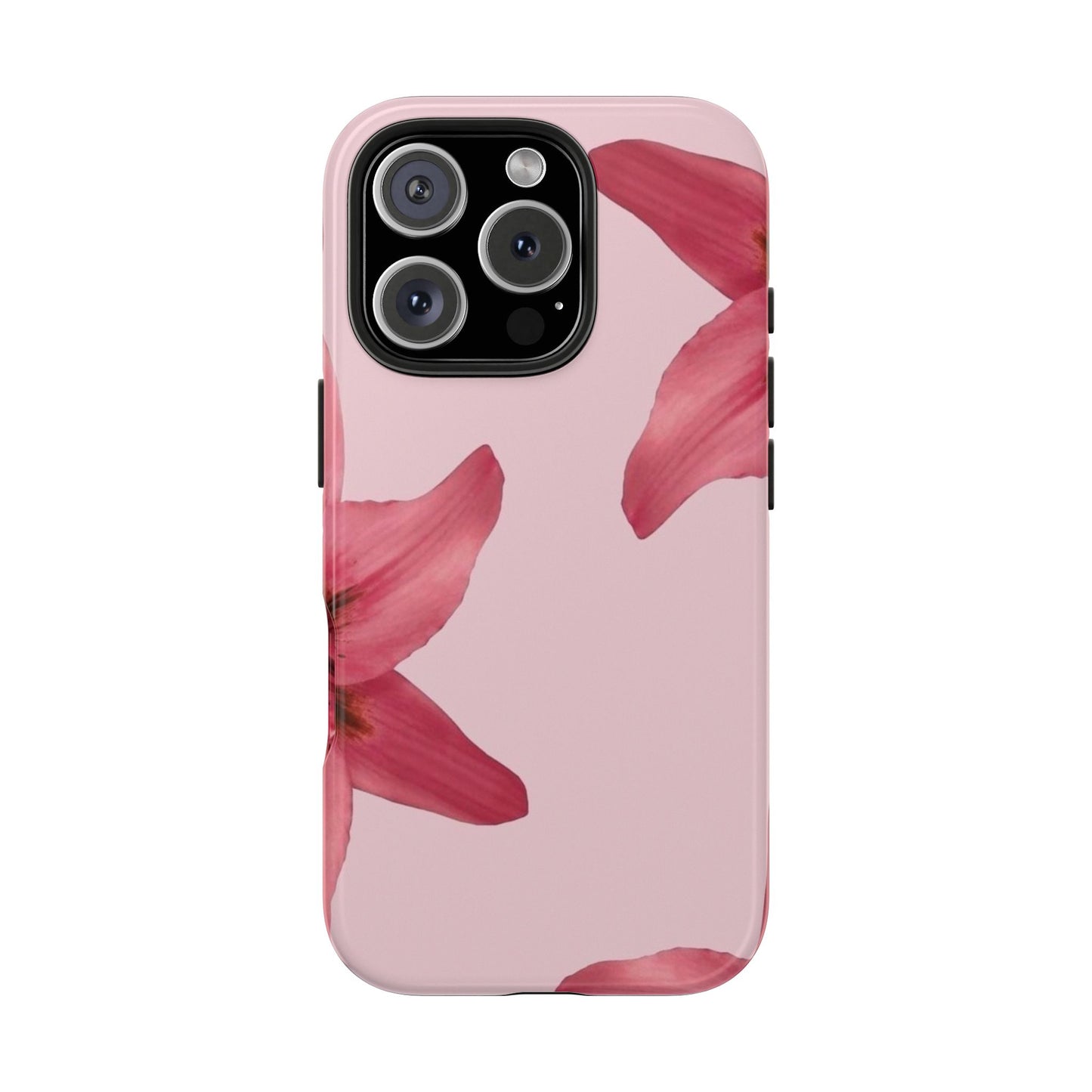 Stylish Floral Phone Case - Tough & Durable, Pink Lily Design, Perfect for Flower Lovers, Gift for Her, Seasonal Accessory, Phone Protection