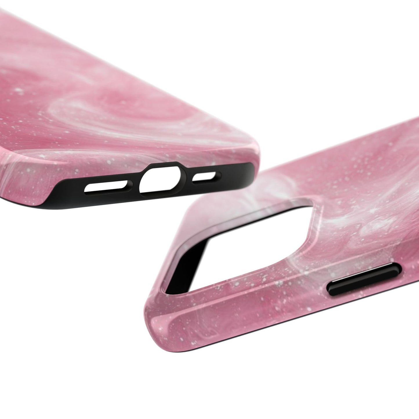 Stylish Tough Phone Cases - Pink Marble Design, Phone Cover for Women, Durable Protection, Trendy Gift, Birthday Present, Everyday Use