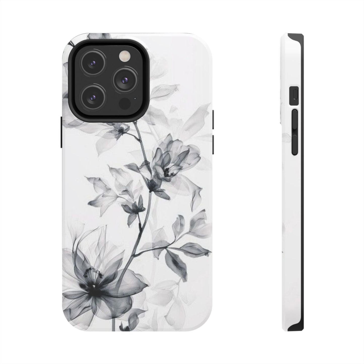 Elegant Floral Tough Phone Cases, Durable Phone Cover, Gift for Her, Protective Case, Floral Design, Stylish Accessory