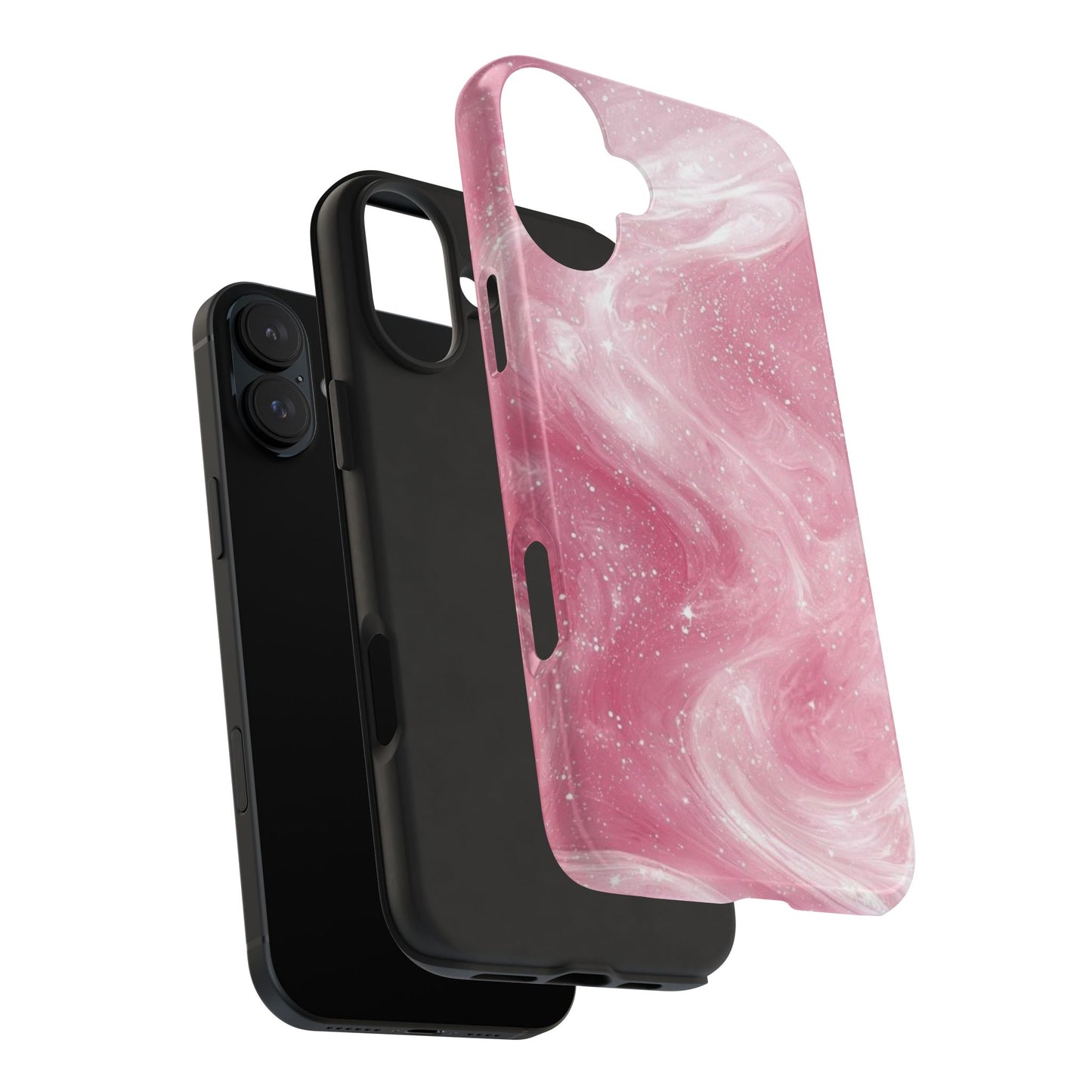 Stylish Tough Phone Cases - Pink Marble Design, Phone Cover for Women, Durable Protection, Trendy Gift, Birthday Present, Everyday Use