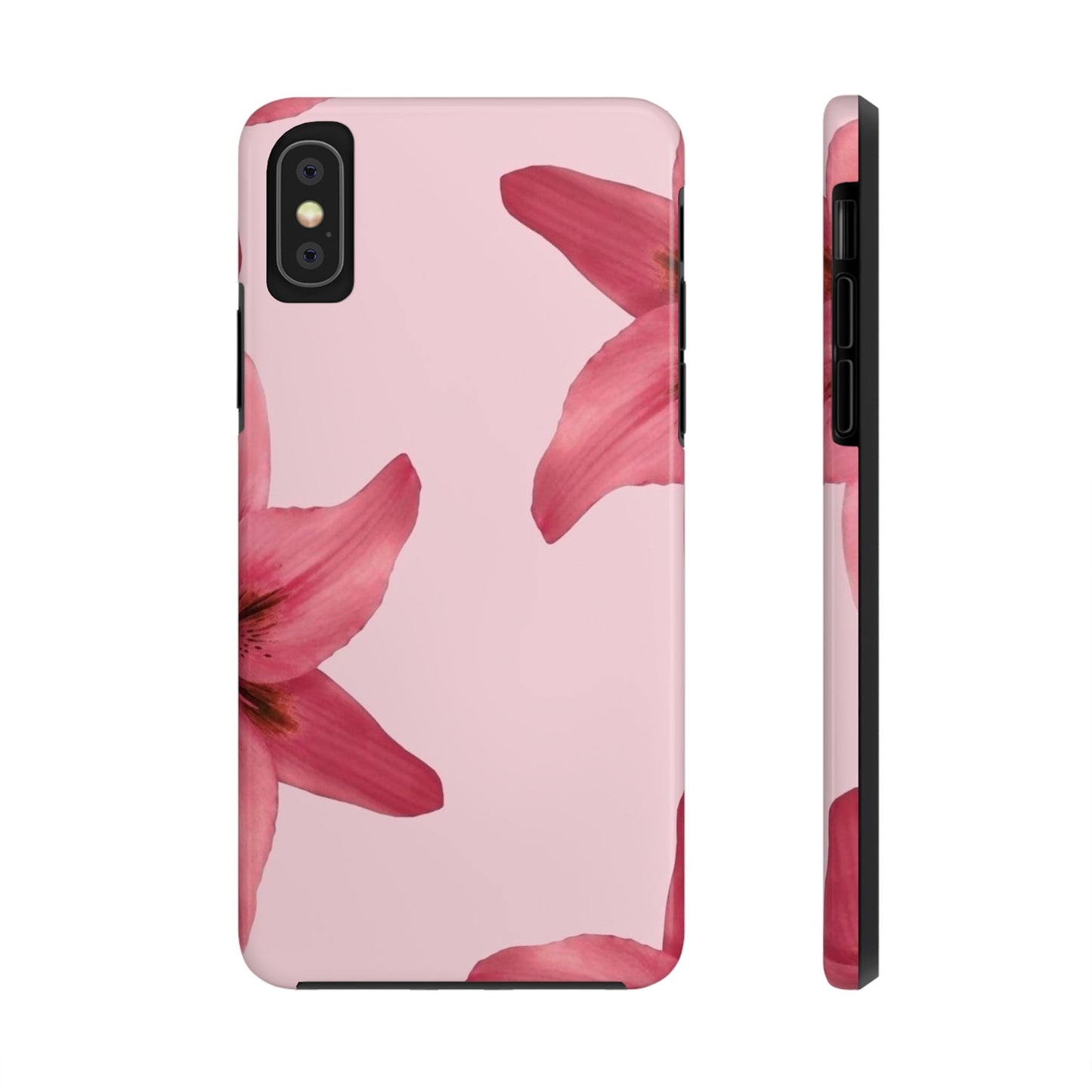 Stylish Floral Phone Case - Tough & Durable, Pink Lily Design, Perfect for Flower Lovers, Gift for Her, Seasonal Accessory, Phone Protection
