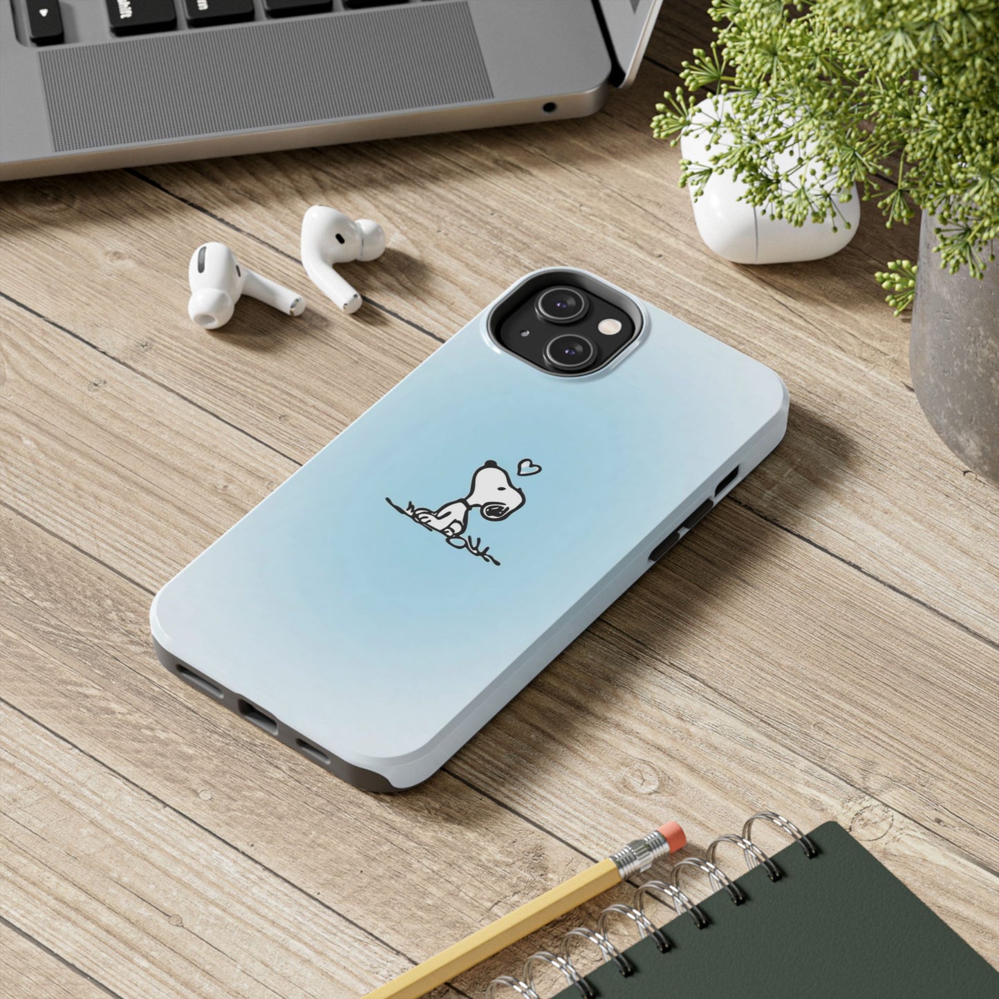 Snoopy Love Tough Phone Cases, Durable Phone Covers for Dog Lovers, Cute Gift for Birthdays, Valentine's Day, Pet Enthusiasts