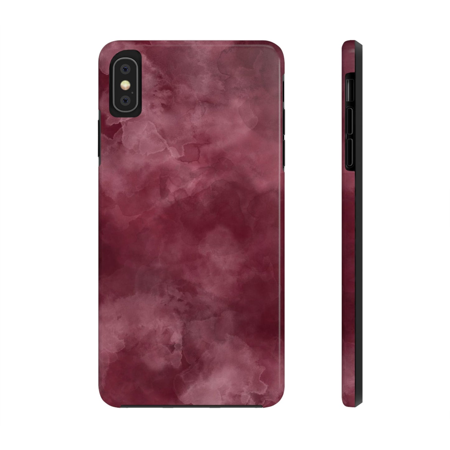 Elegant Burgundy Tough Phone Cases, Stylish Phone Cover, Durable Phone Protector, Unique Gift, Trendy Tech Accessories