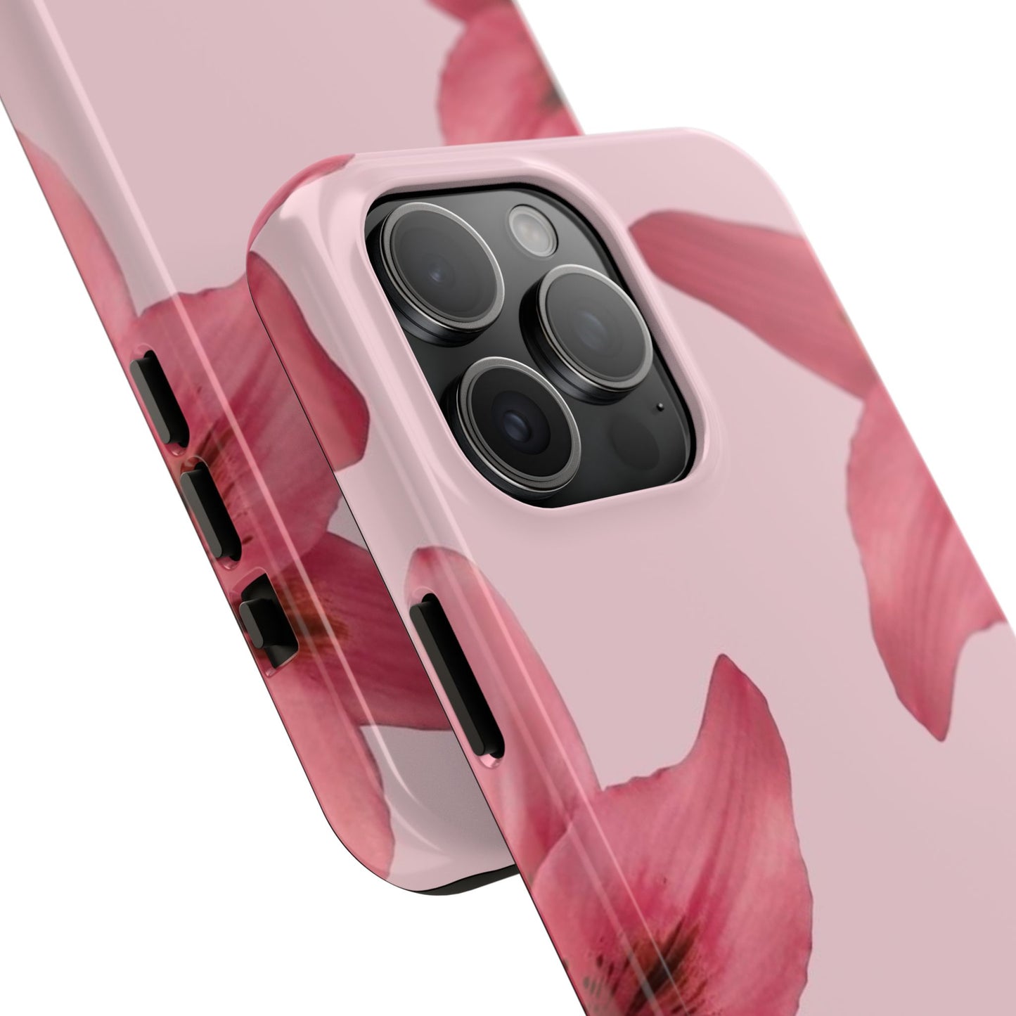 Stylish Floral Phone Case - Tough & Durable, Pink Lily Design, Perfect for Flower Lovers, Gift for Her, Seasonal Accessory, Phone Protection
