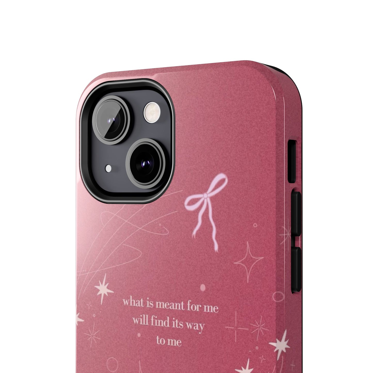 Inspirational Tough Phone Cases - Pink with Stars, Sturdy Protection, Gifts for Her, Motivational Quotes, Everyday Use