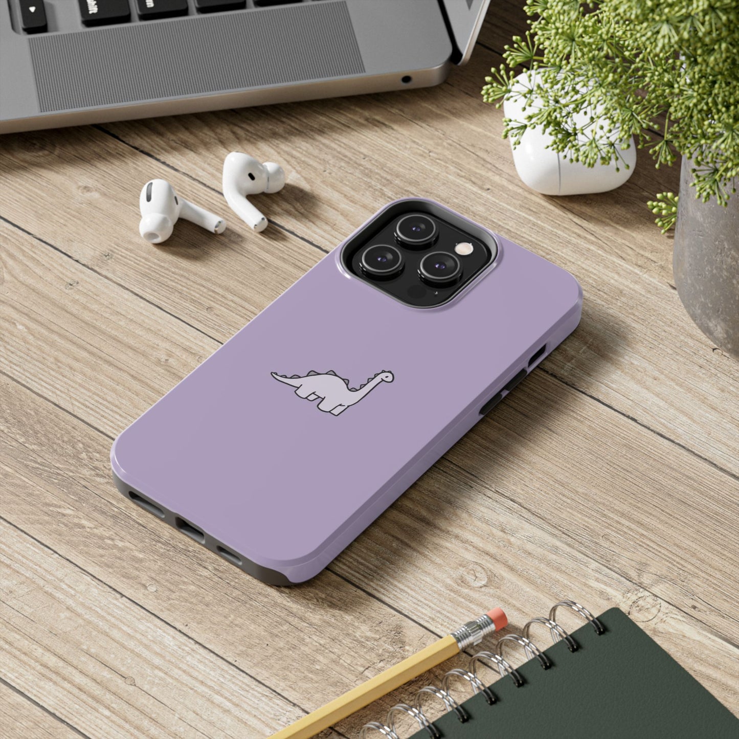 Cute Dinosaur Tough Phone Cases, Kid-Friendly Phone Covers, Dinosaur Gifts for Kids, Purple Phone Accessories, Durable Cases