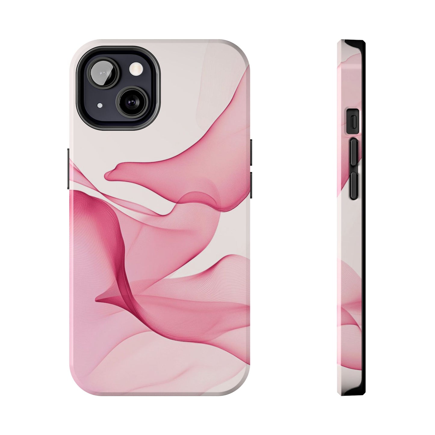 Elegant Tough Phone Cases | Stylish Shockproof Covers for Women | Trendy Gift for Birthdays, Holidays, or Any Occasion, Pink Flow Design