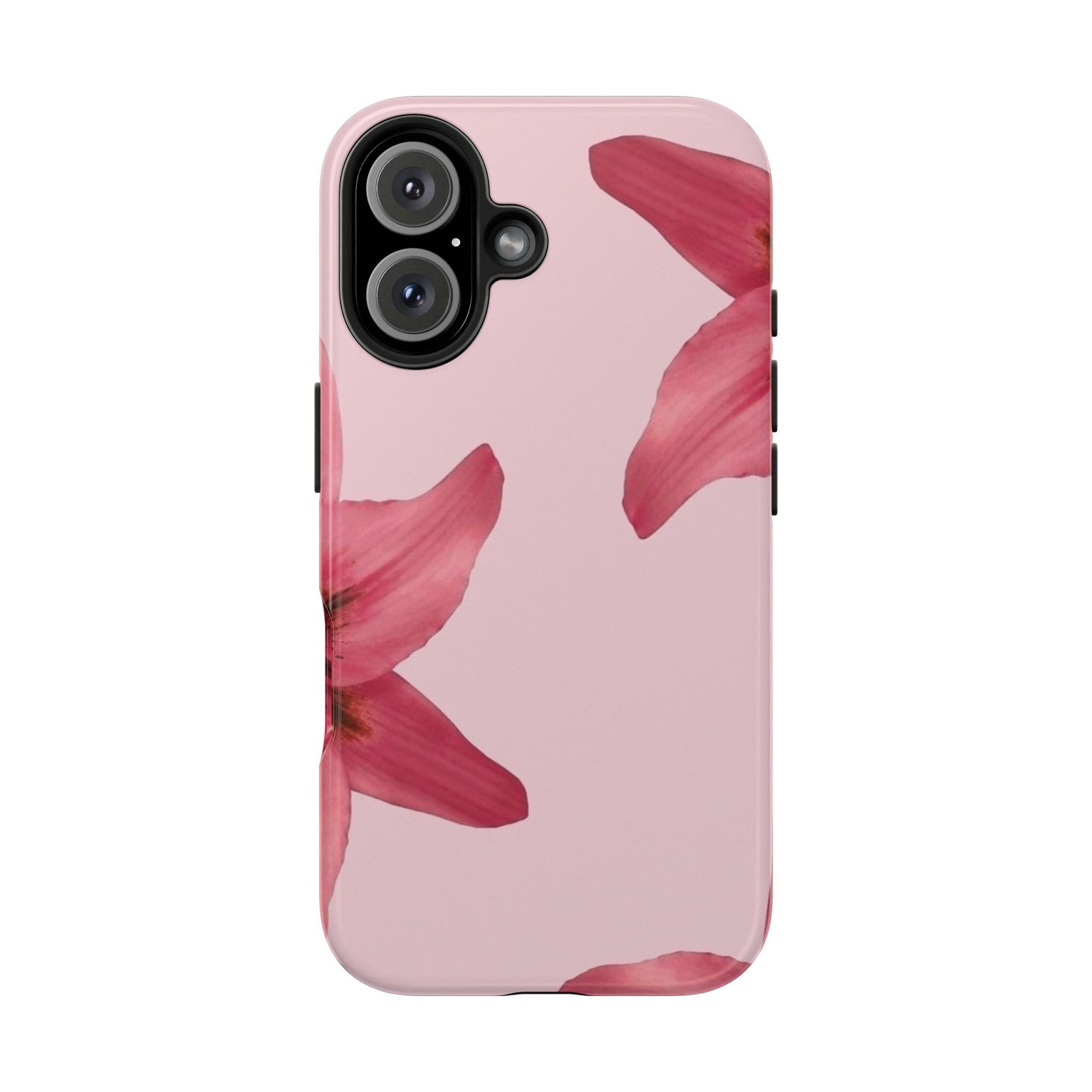 Stylish Floral Phone Case - Tough & Durable, Pink Lily Design, Perfect for Flower Lovers, Gift for Her, Seasonal Accessory, Phone Protection