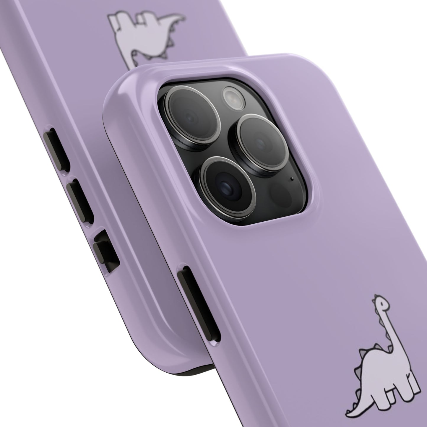 Cute Dinosaur Tough Phone Cases, Kid-Friendly Phone Covers, Dinosaur Gifts for Kids, Purple Phone Accessories, Durable Cases