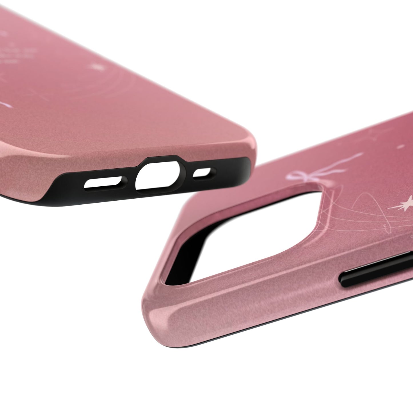 Inspirational Tough Phone Cases - Pink with Stars, Sturdy Protection, Gifts for Her, Motivational Quotes, Everyday Use