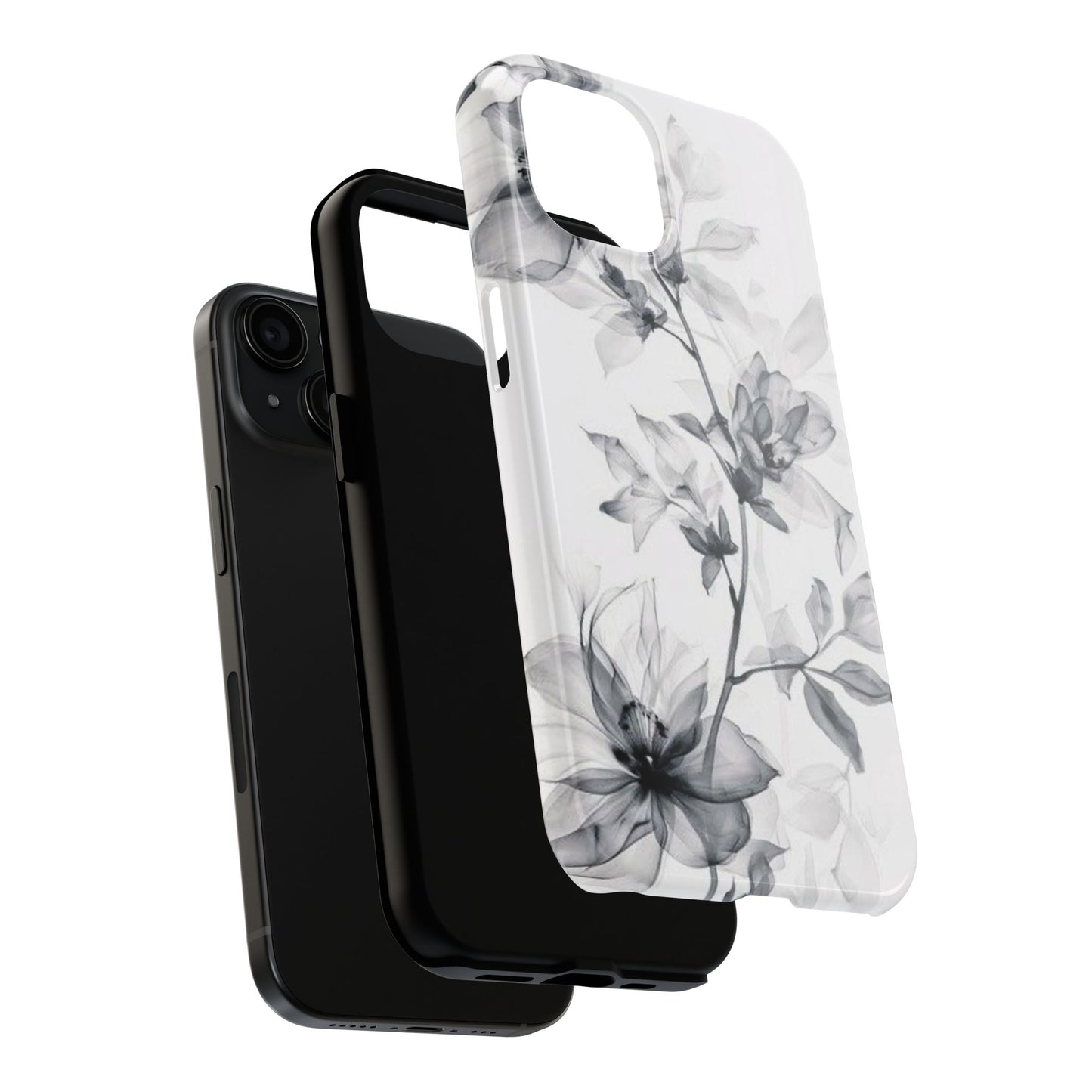 Elegant Floral Tough Phone Cases, Durable Phone Cover, Gift for Her, Protective Case, Floral Design, Stylish Accessory