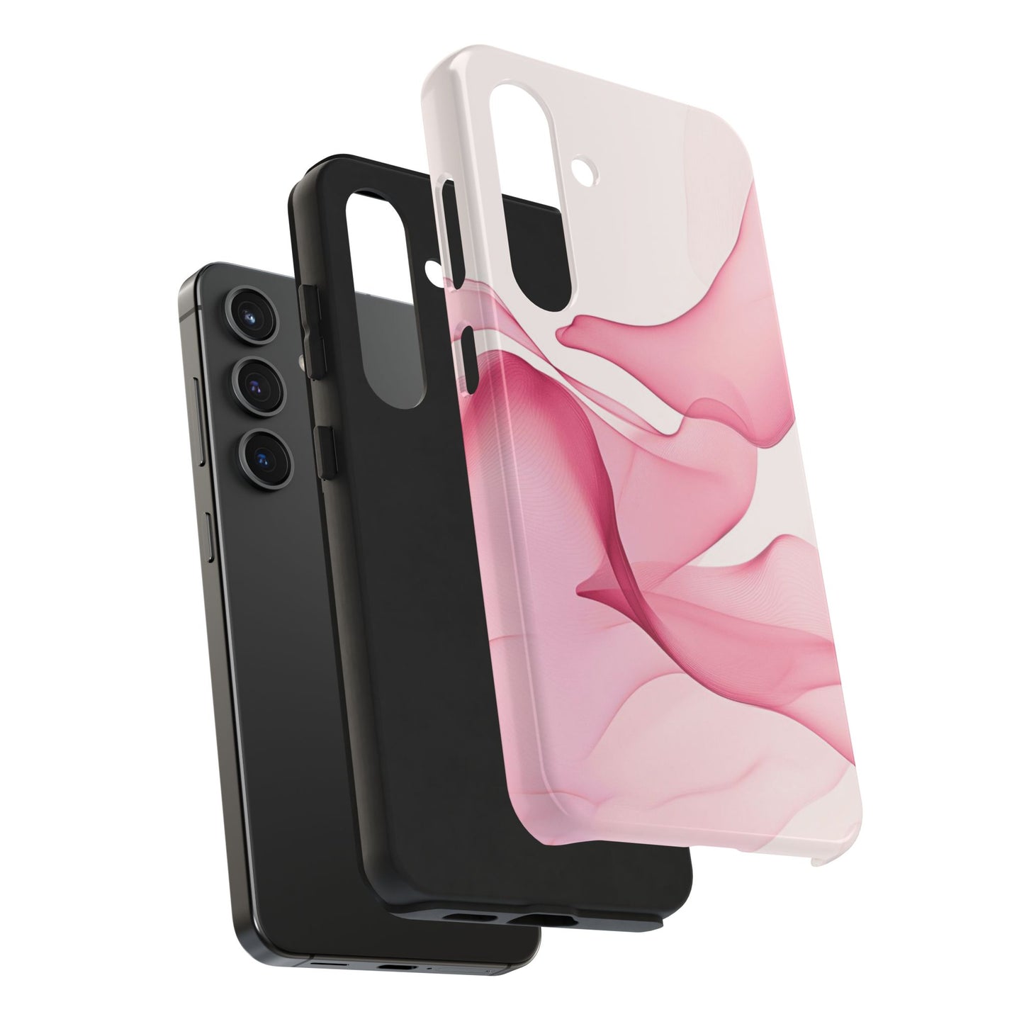 Elegant Tough Phone Cases | Stylish Shockproof Covers for Women | Trendy Gift for Birthdays, Holidays, or Any Occasion, Pink Flow Design