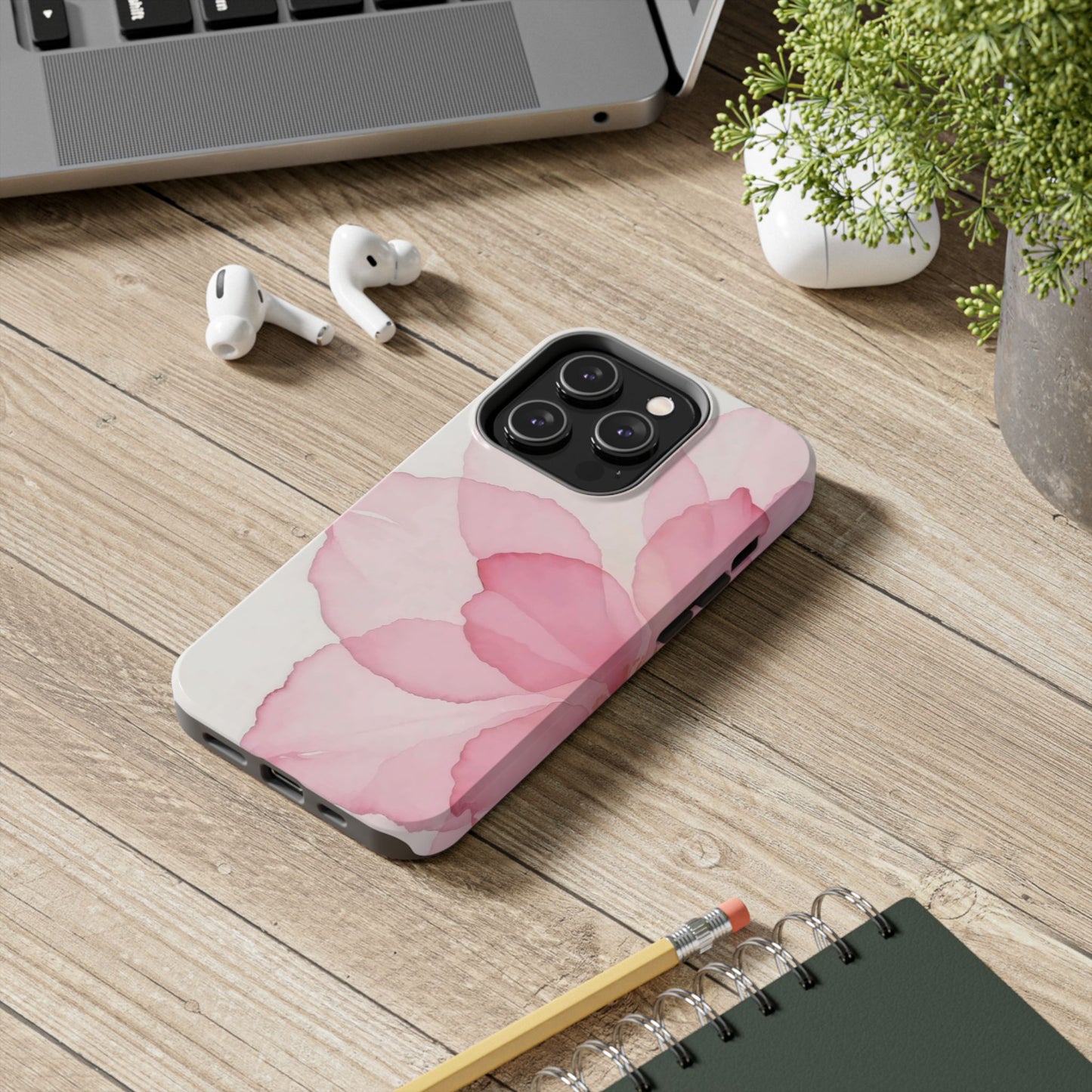 Floral Tough Phone Cases, Durable Phone Cover, Pink Flower Design, Gift for Her, Elegant Phone Accessory, Protect Your Phone