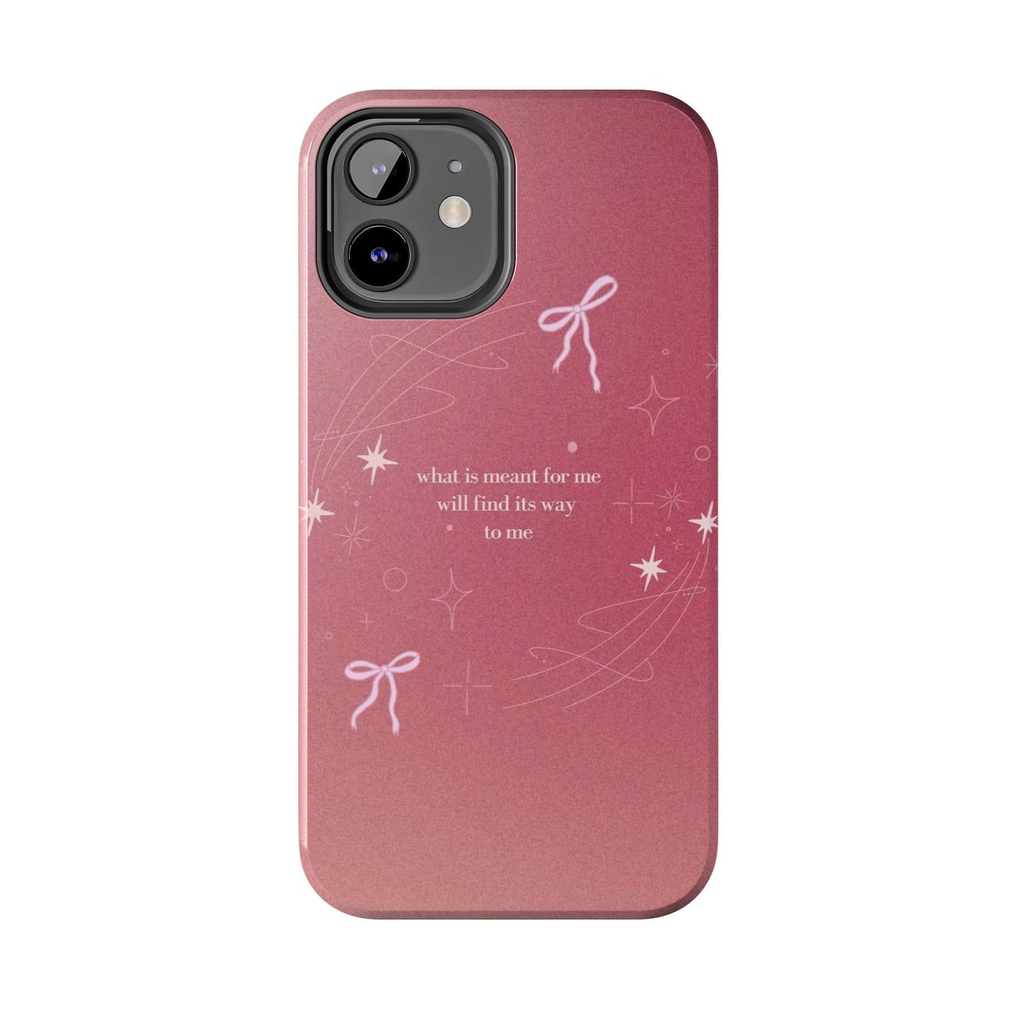 Inspirational Tough Phone Cases - Pink with Stars, Sturdy Protection, Gifts for Her, Motivational Quotes, Everyday Use
