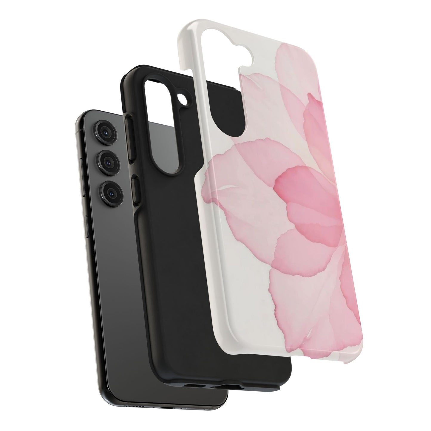 Floral Tough Phone Cases, Durable Phone Cover, Pink Flower Design, Gift for Her, Elegant Phone Accessory, Protect Your Phone