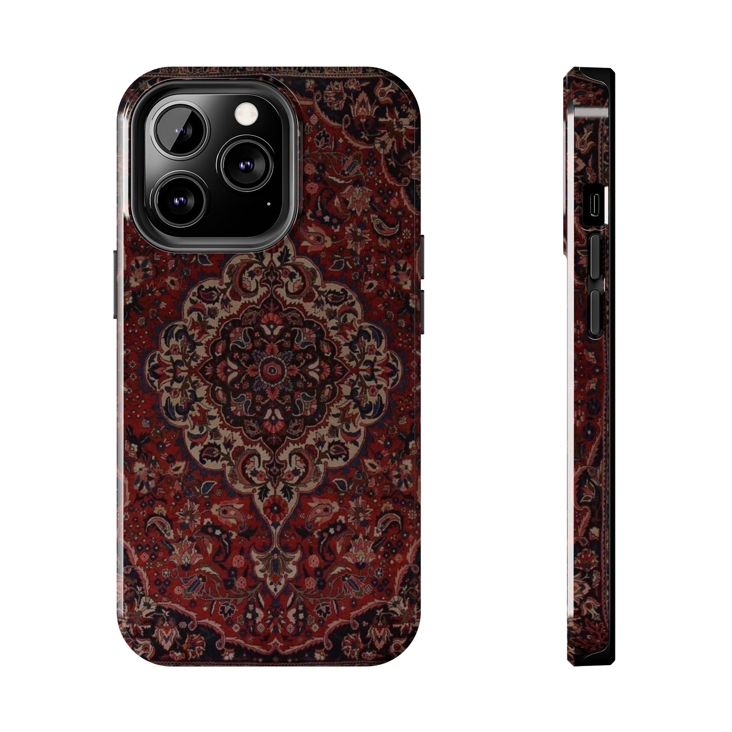 Bohemian Rug Pattern Tough Phone Case, Boho Chic Accessory, Stylish Phone Protection, Unique Gift Idea, Trendy Tech Gear