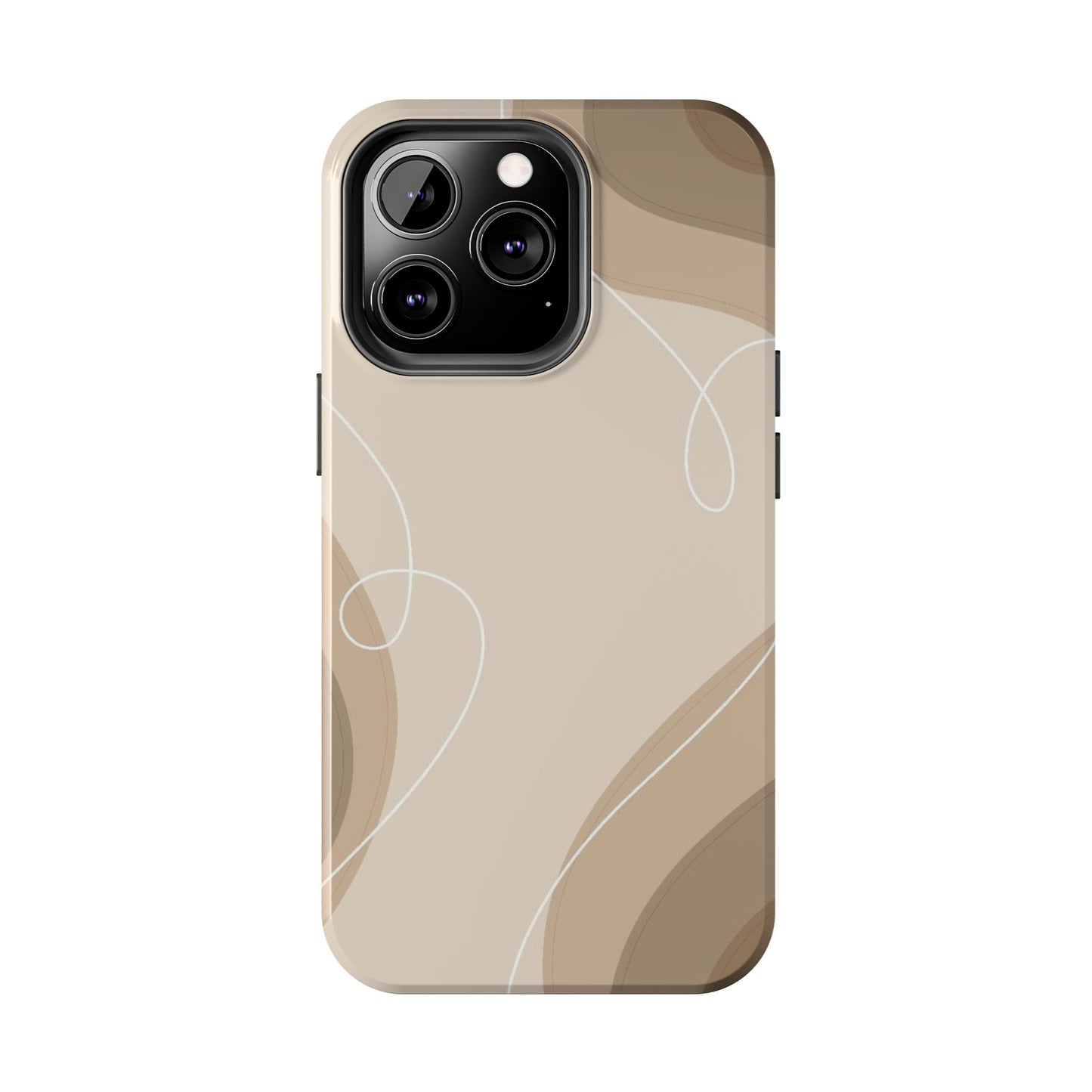 Abstract Wave Tough Phone Cases, Modern Phone Covers, Stylish Protective Cases, Gift for Her, Minimalist Design