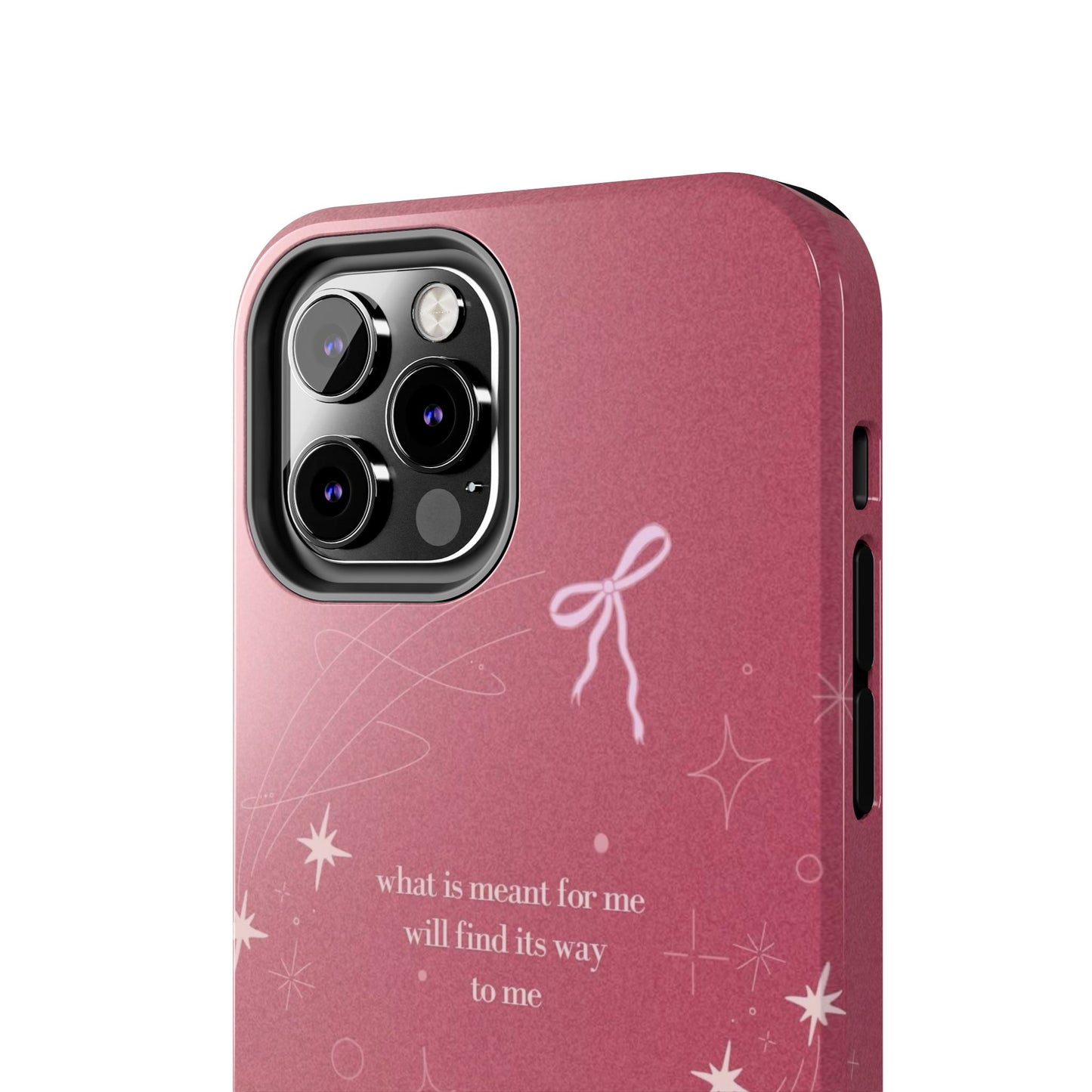 Inspirational Tough Phone Cases - Pink with Stars, Sturdy Protection, Gifts for Her, Motivational Quotes, Everyday Use