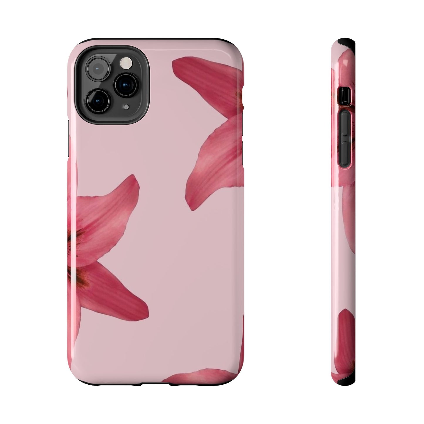 Stylish Floral Phone Case - Tough & Durable, Pink Lily Design, Perfect for Flower Lovers, Gift for Her, Seasonal Accessory, Phone Protection