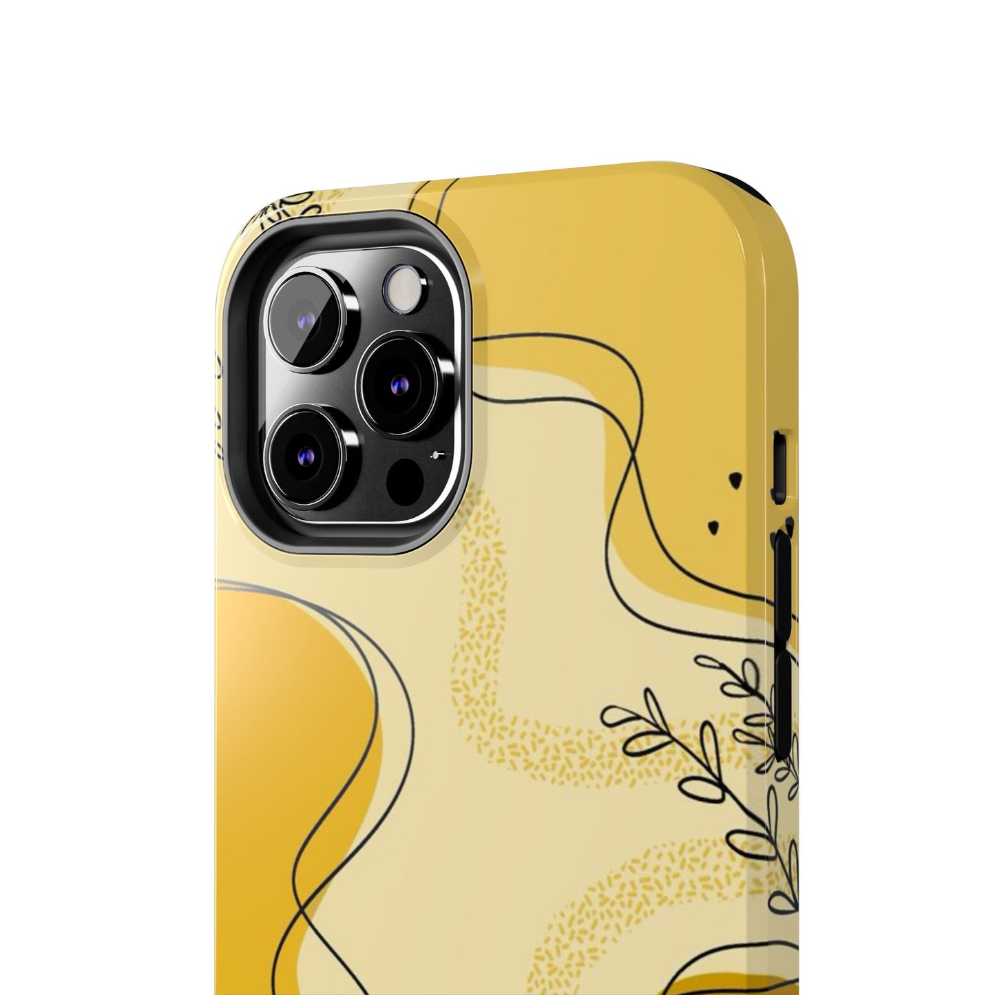 Artistic Yellow Phone Case, Tough Phone Protection, Modern Design, Gifts for Her, Phone Accessories, Unique Cell Phone Cover