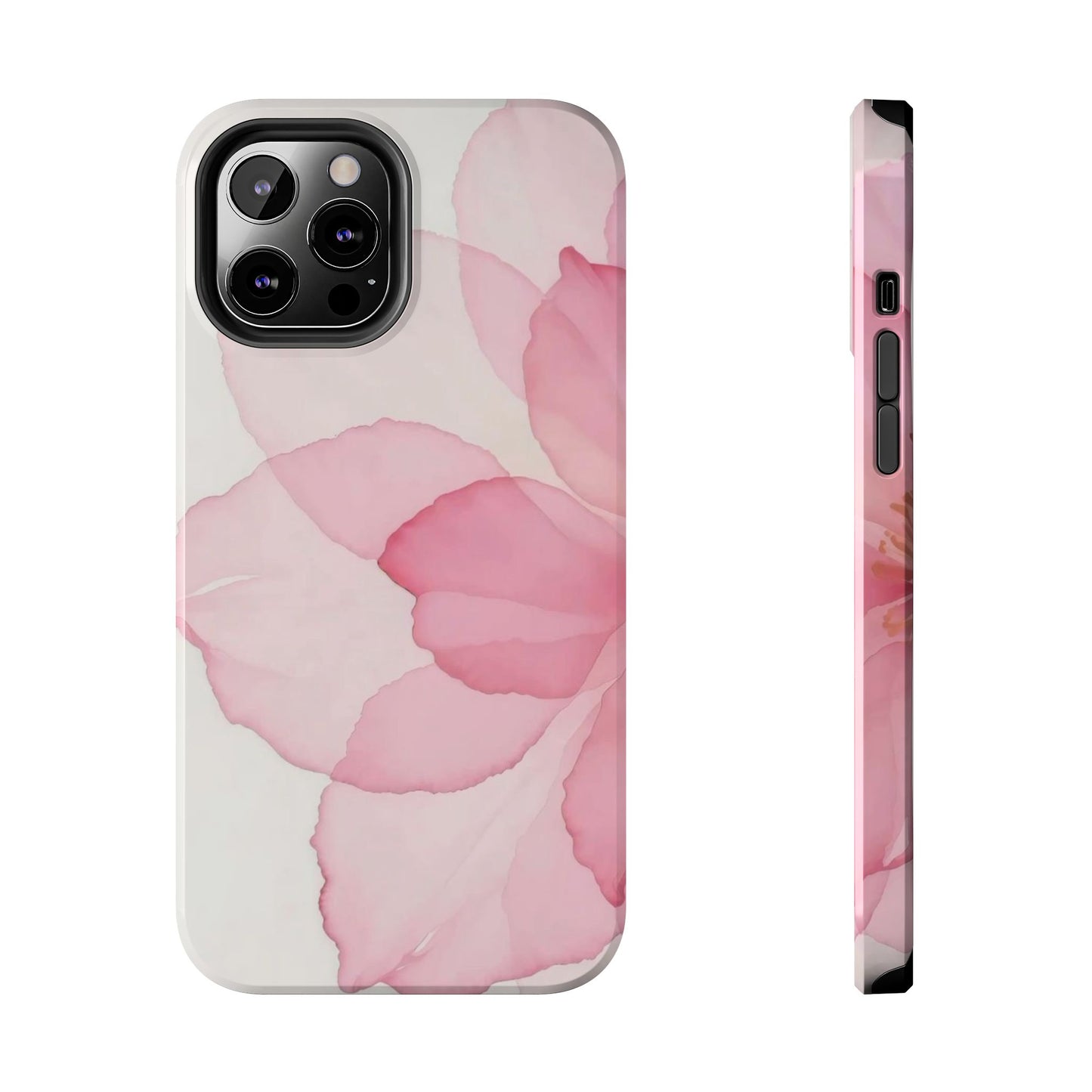 Floral Tough Phone Cases, Durable Phone Cover, Pink Flower Design, Gift for Her, Elegant Phone Accessory, Protect Your Phone