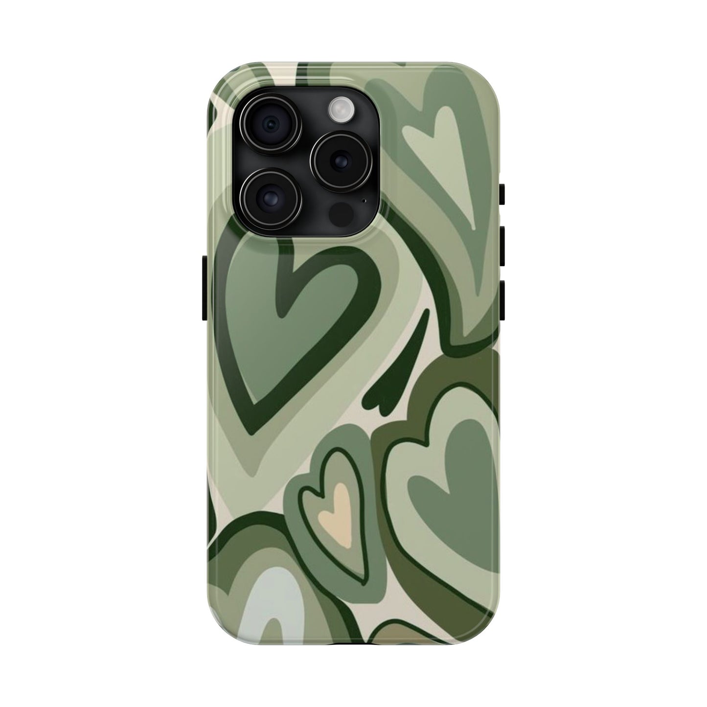 Heartfelt Patterned Tough Phone Cases, Cute Phone Cases, Gift for Her, Valentine's Day, Trendy Accessories, Nature-Inspired Design