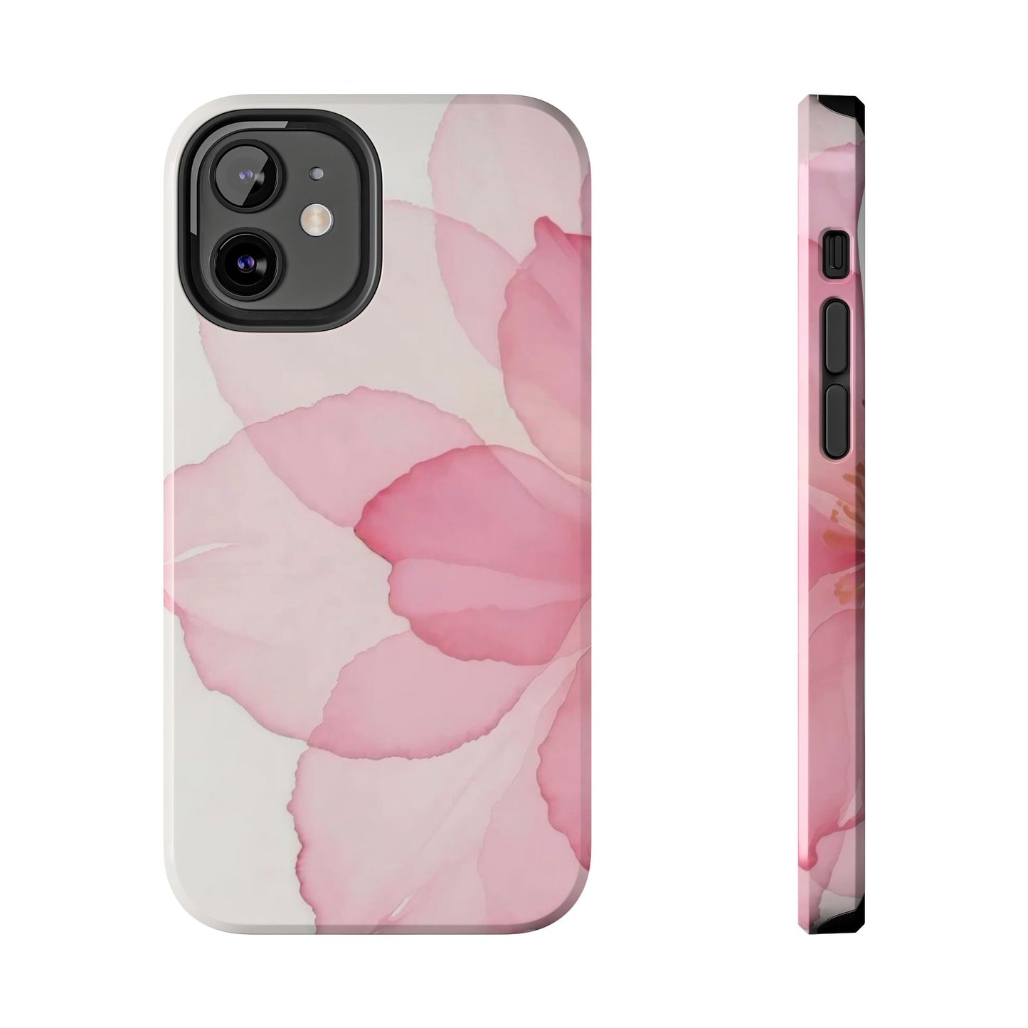 Floral Tough Phone Cases, Durable Phone Cover, Pink Flower Design, Gift for Her, Elegant Phone Accessory, Protect Your Phone