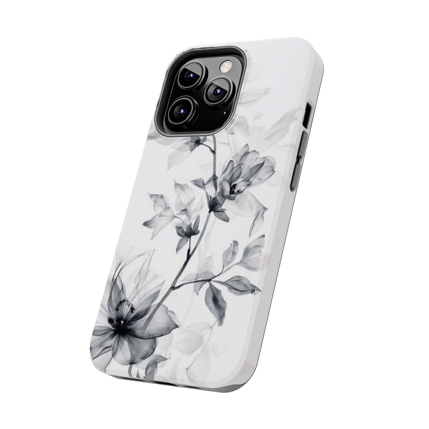 Elegant Floral Tough Phone Cases, Durable Phone Cover, Gift for Her, Protective Case, Floral Design, Stylish Accessory